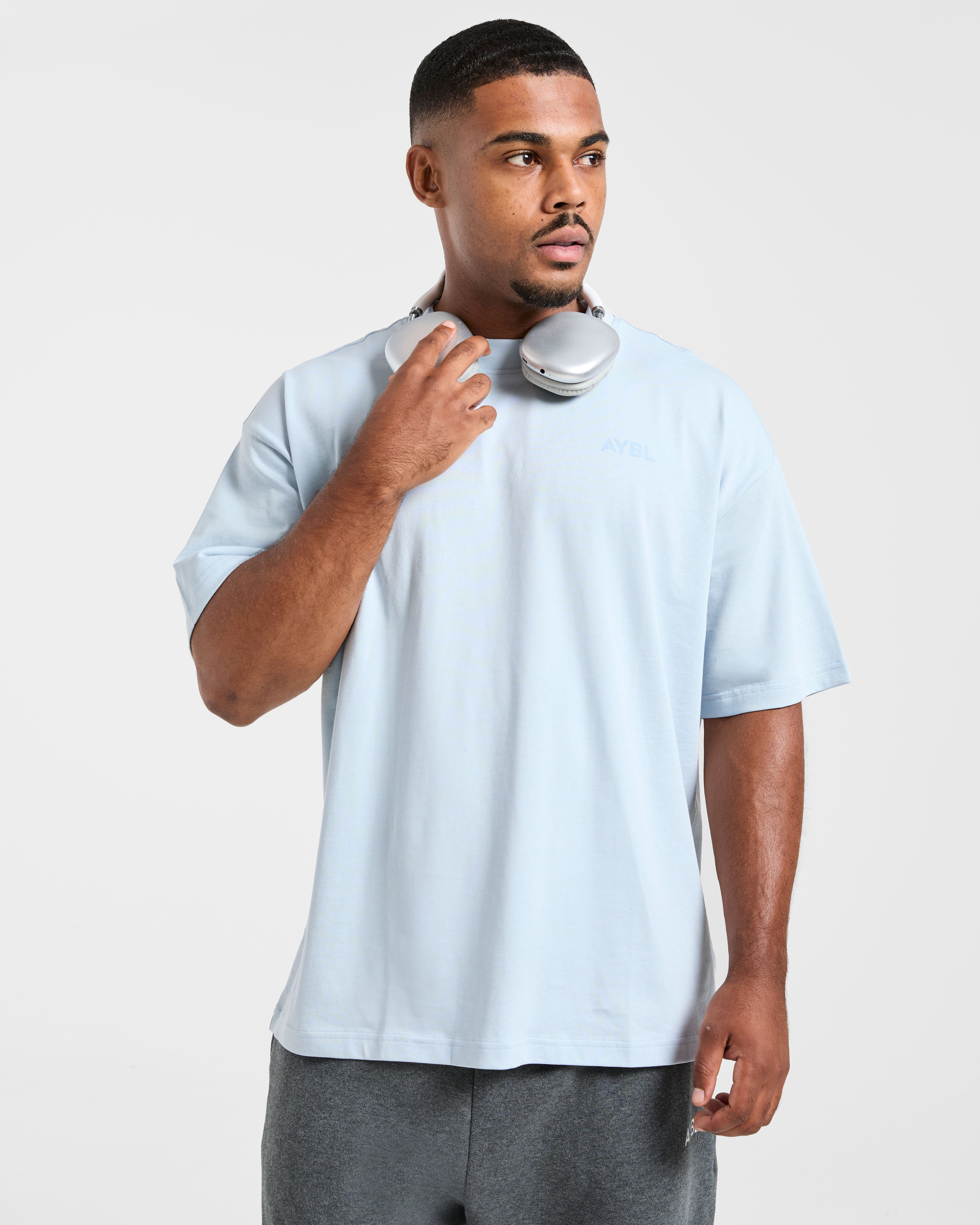 Essential Oversized T Shirt - Light Blau
