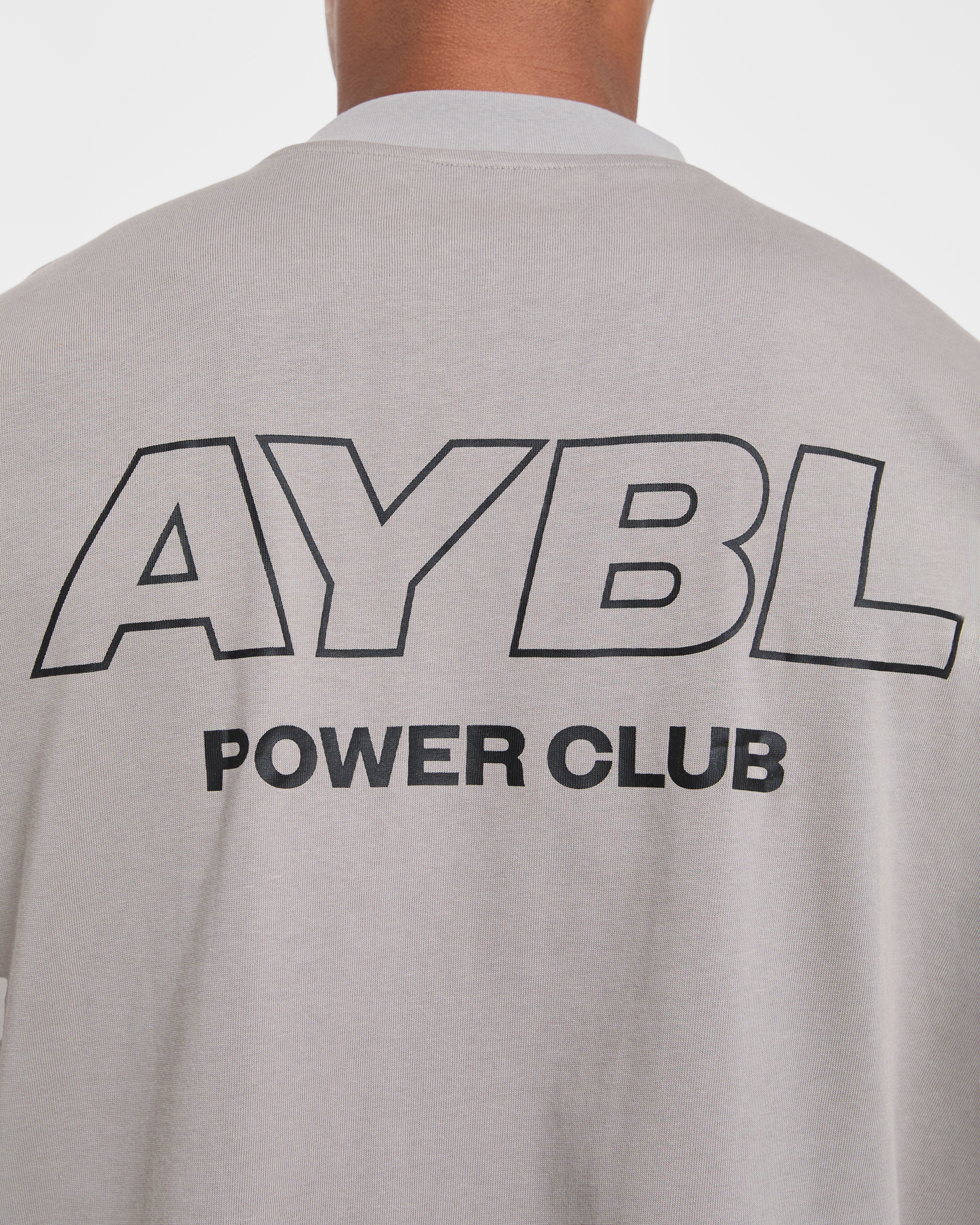 Power Club Oversized T Shirt - Grau