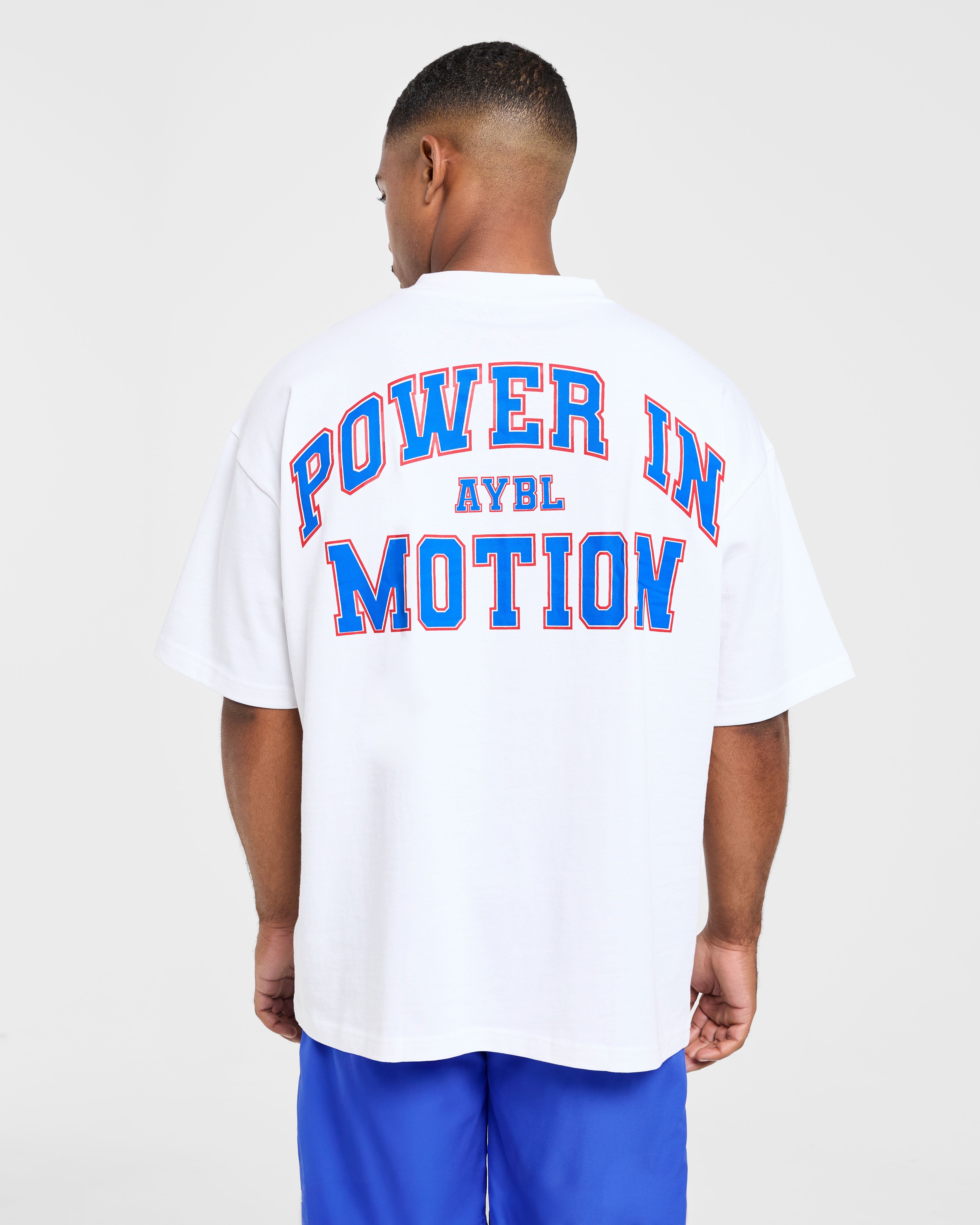 Power In Motion Oversized T Shirt - Weiß