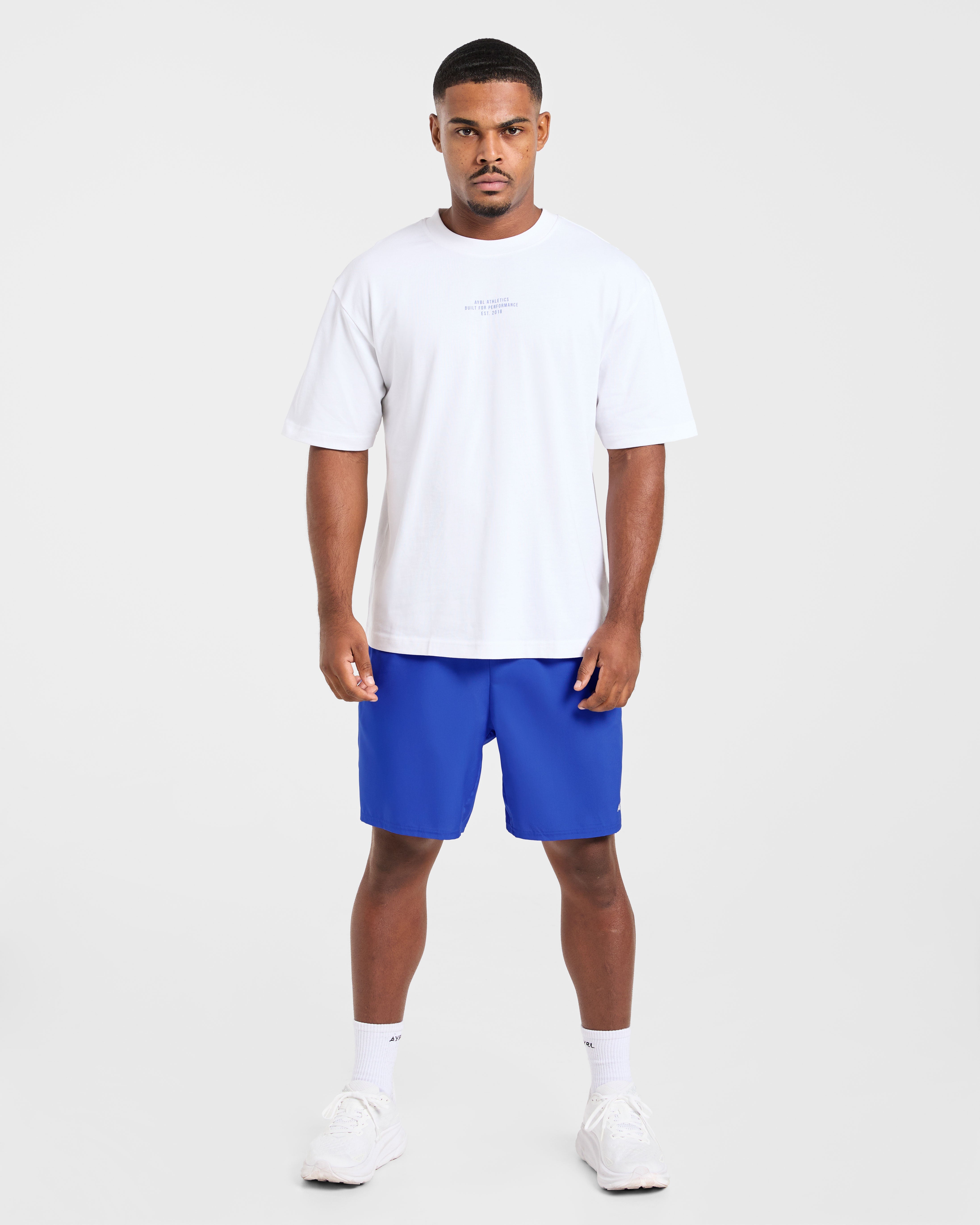 Athletics Performance T Shirt - Weiß/Blau