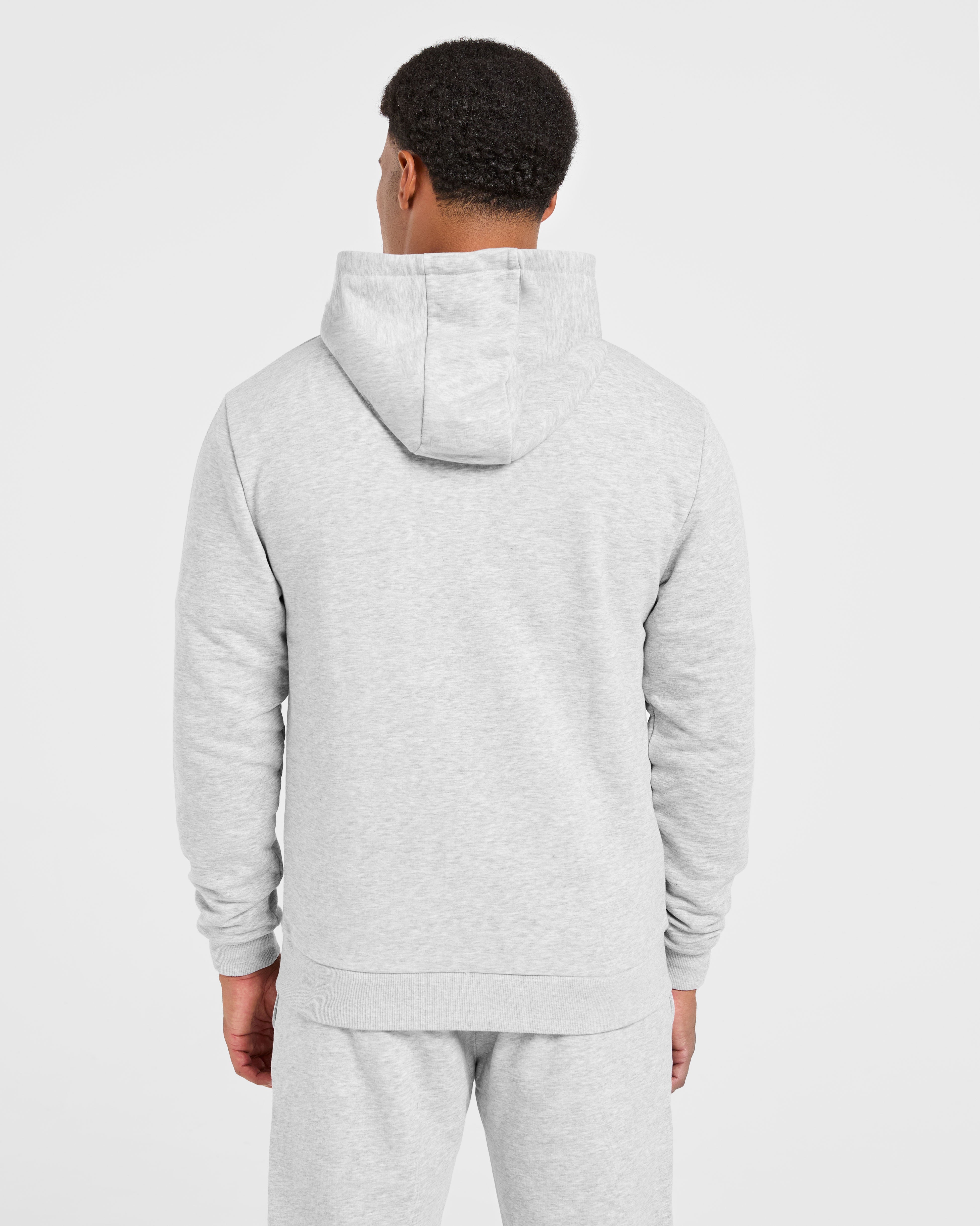Essential Lightweight Zip Up Hoodie - Grau Marl