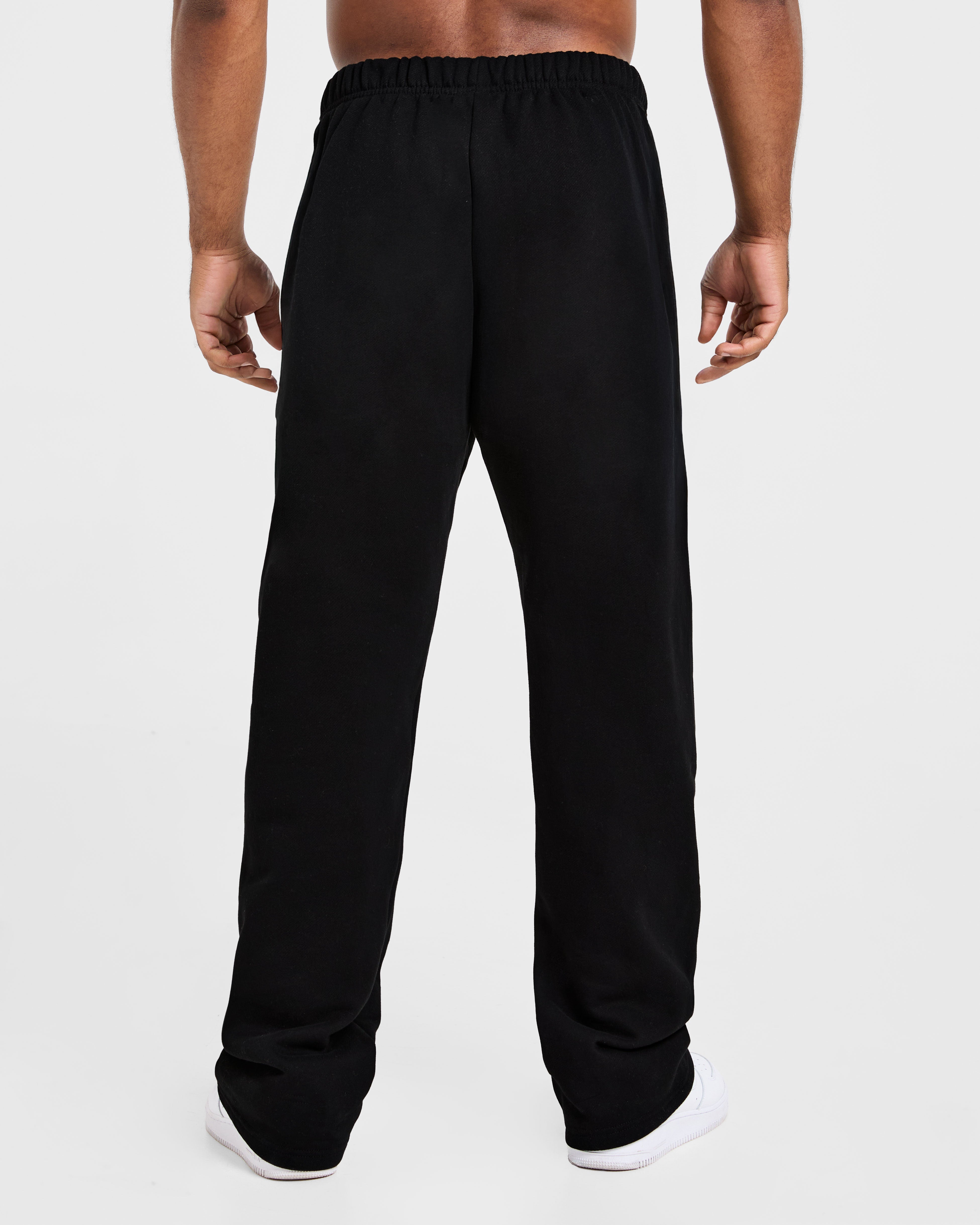Essential Oversized Straight Leg Joggers - Schwarz