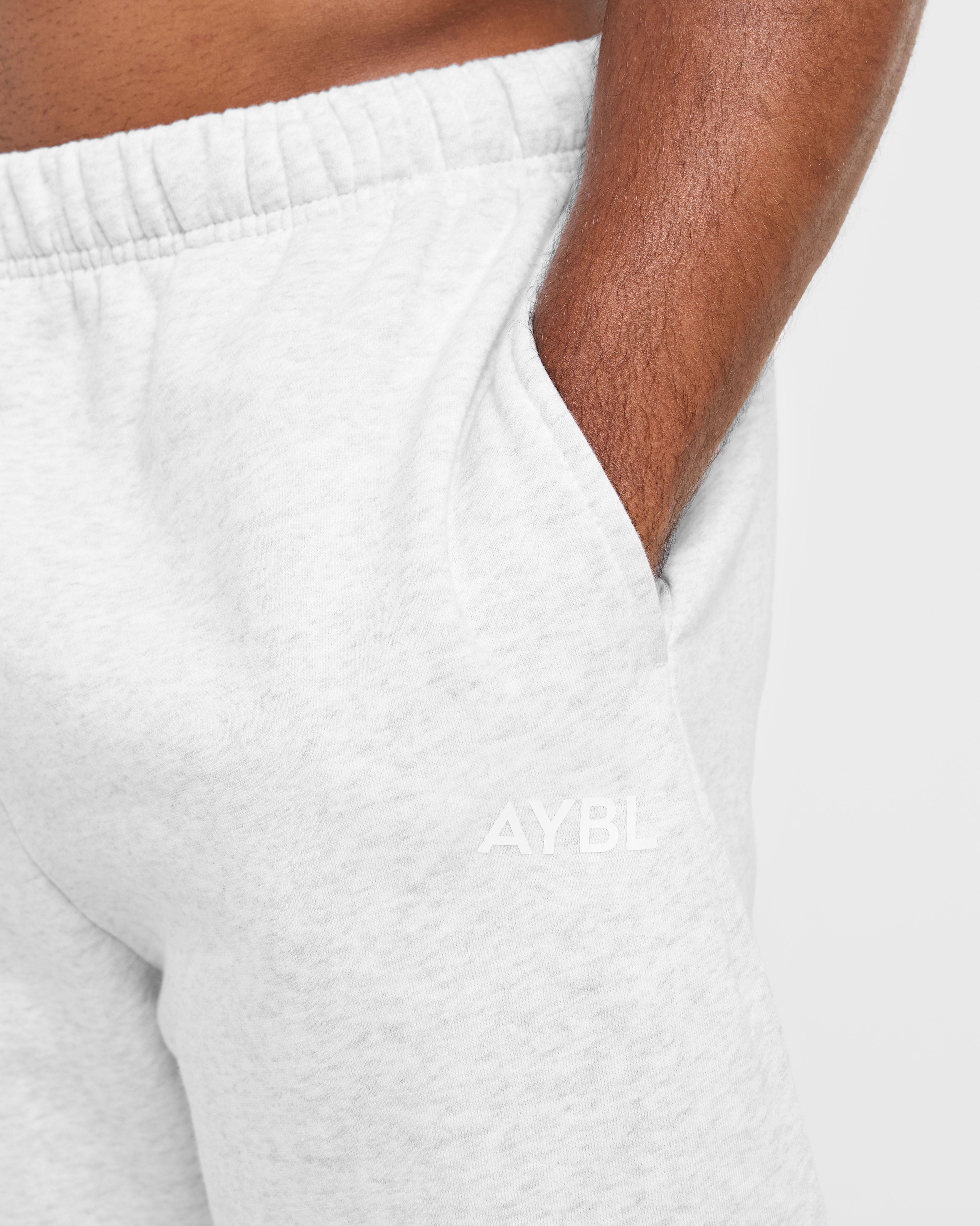 Essential Oversized Straight Leg Joggers - Grau Marl