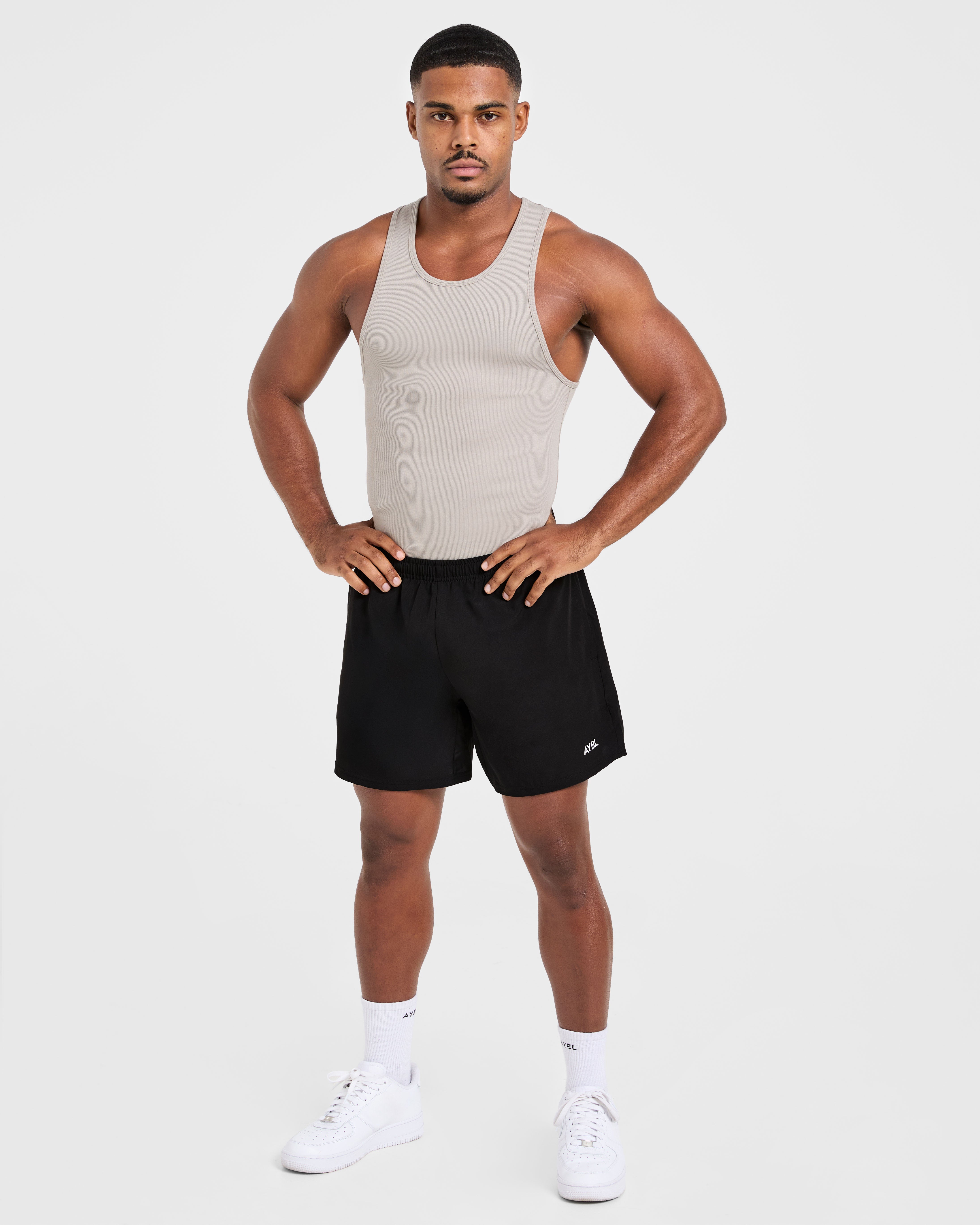 Muscle Ribbed Tank - Cloud Grau
