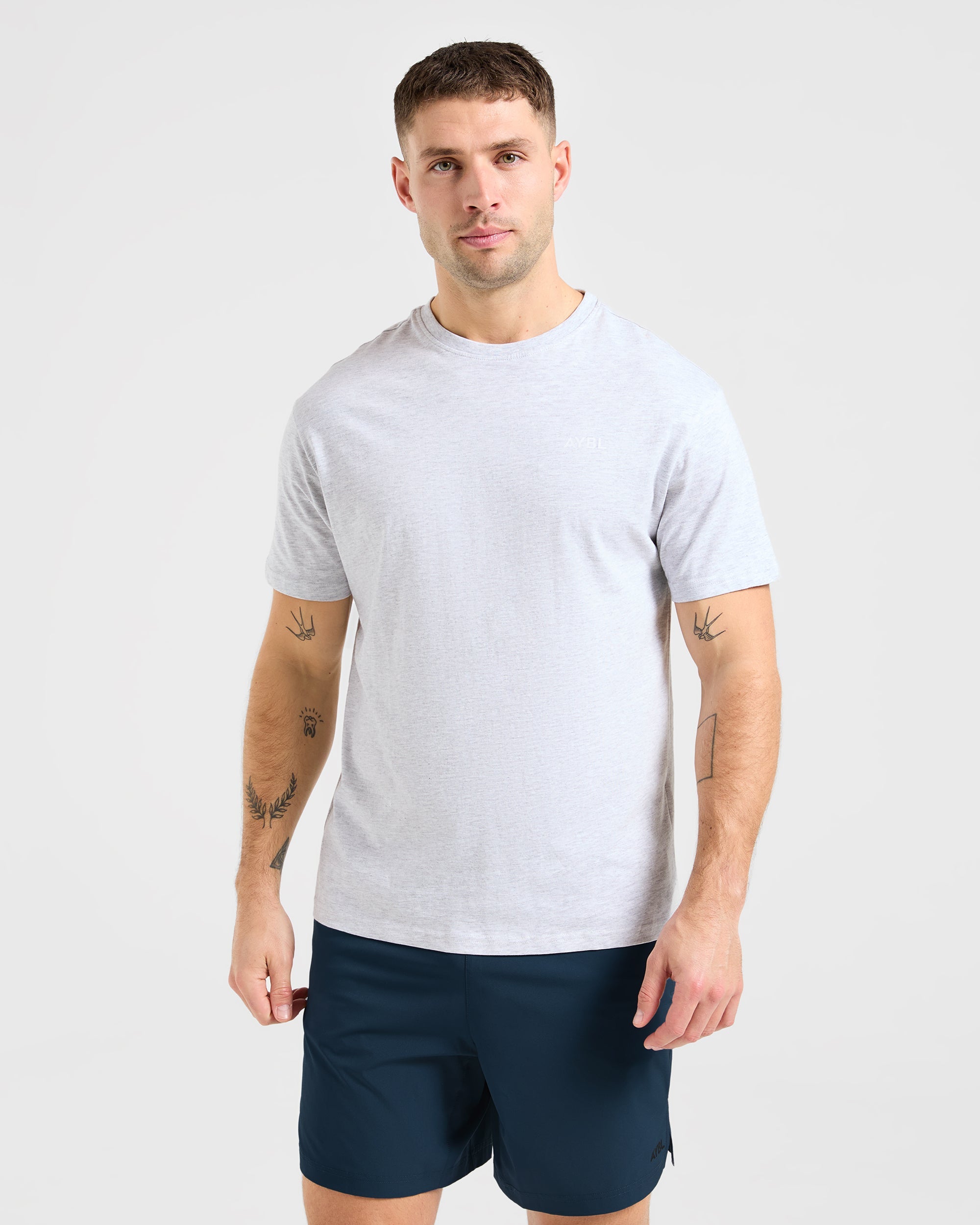Essential T Shirt - Light Grau Marl
