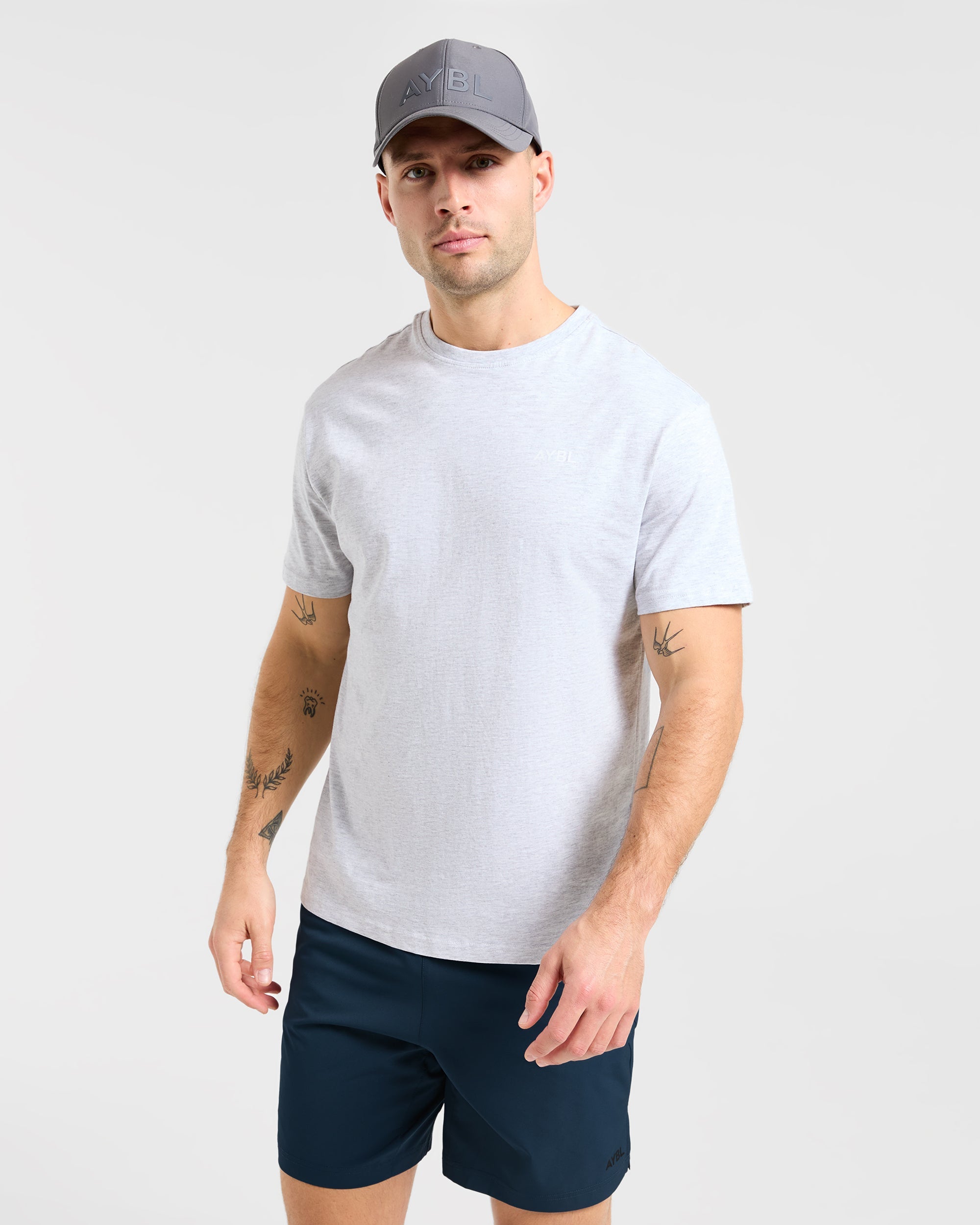 Essential T Shirt - Light Grau Marl