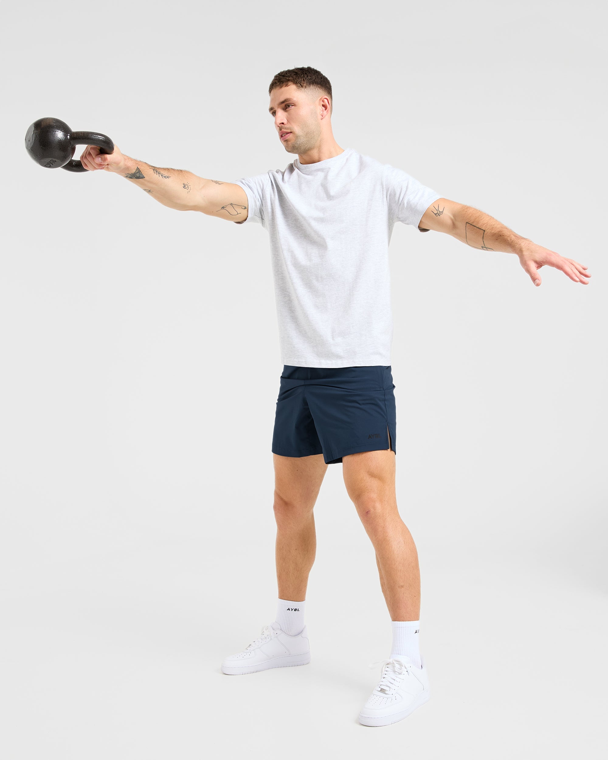 Essential T Shirt - Light Grau Marl