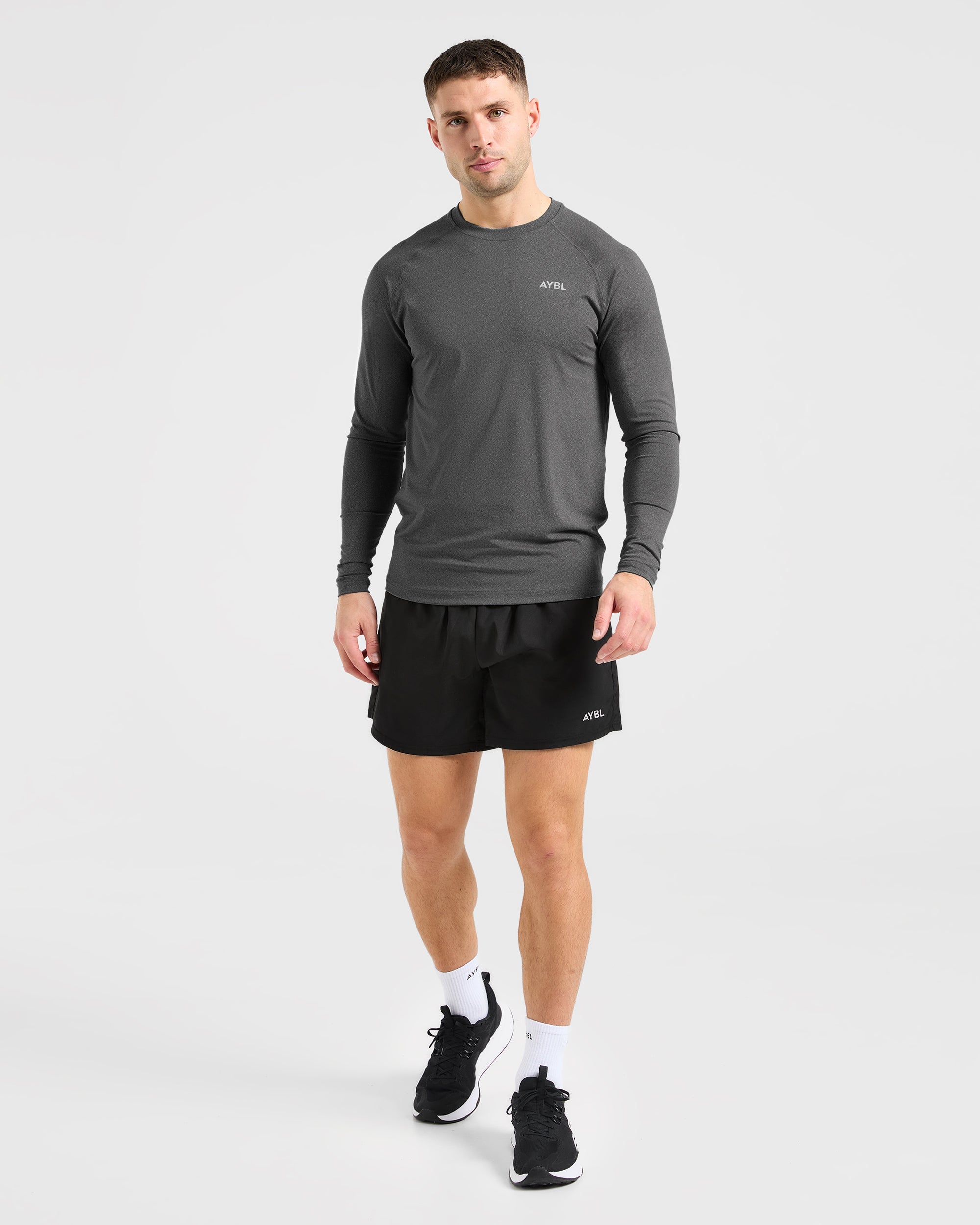 Essential Long Sleeve T Shirt - Grau Marl