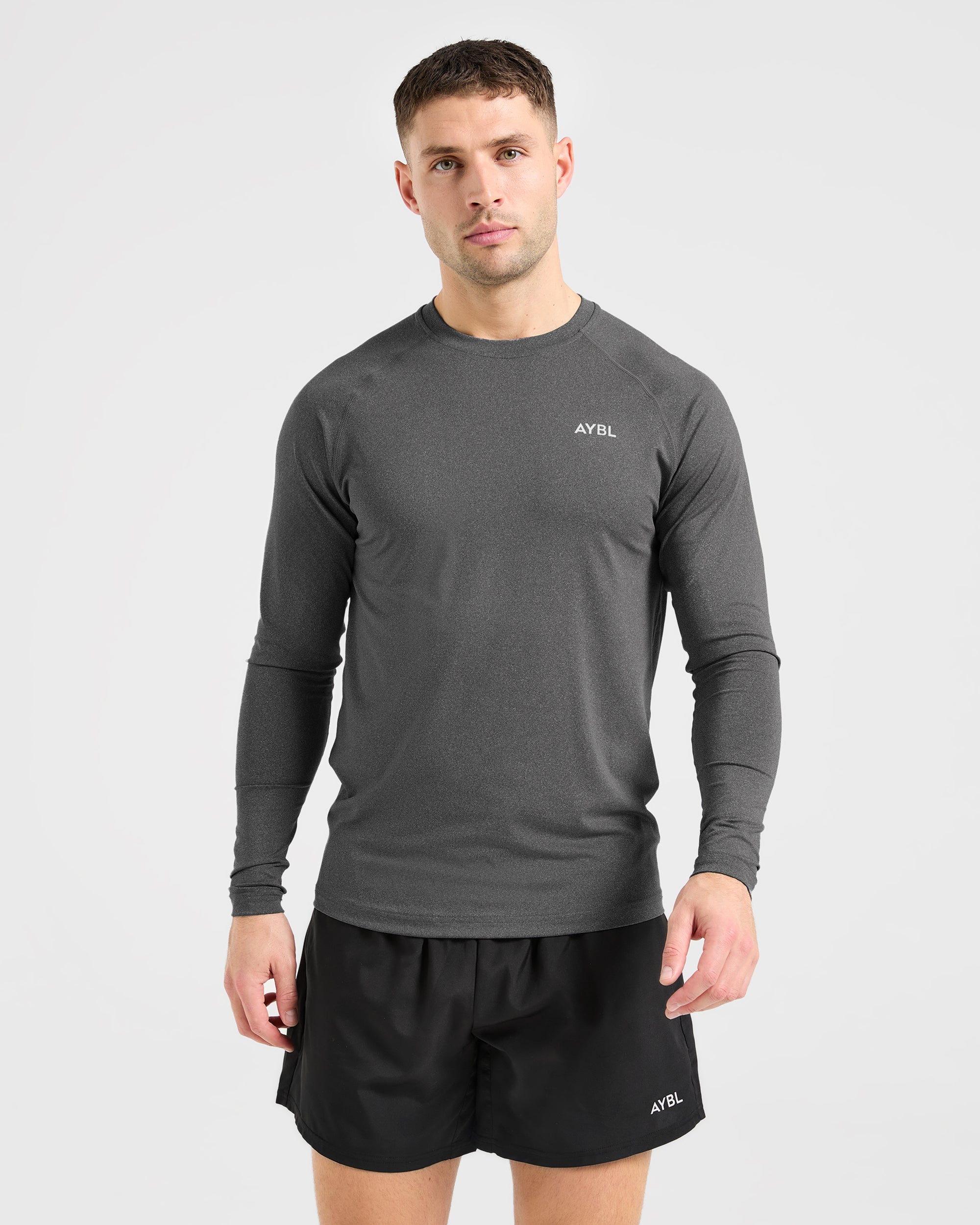 Essential Long Sleeve T Shirt - Grau Marl