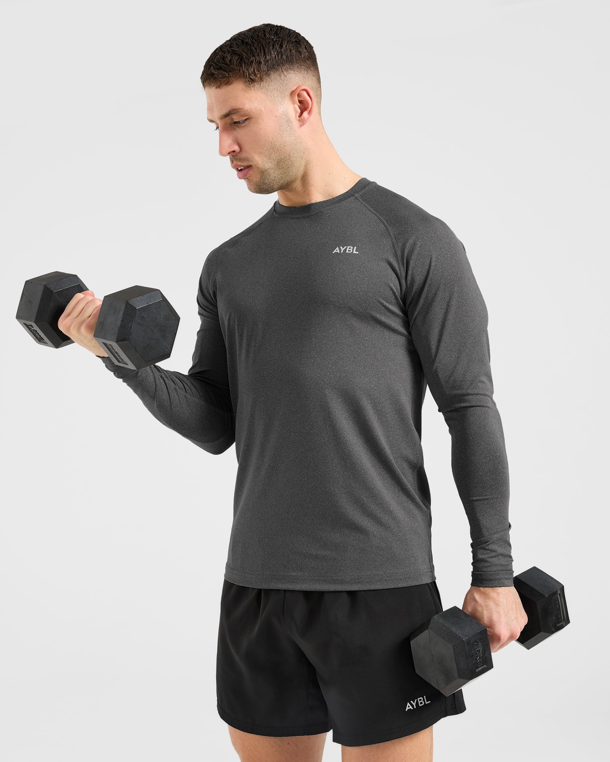 Essential Long Sleeve T Shirt - Grau Marl