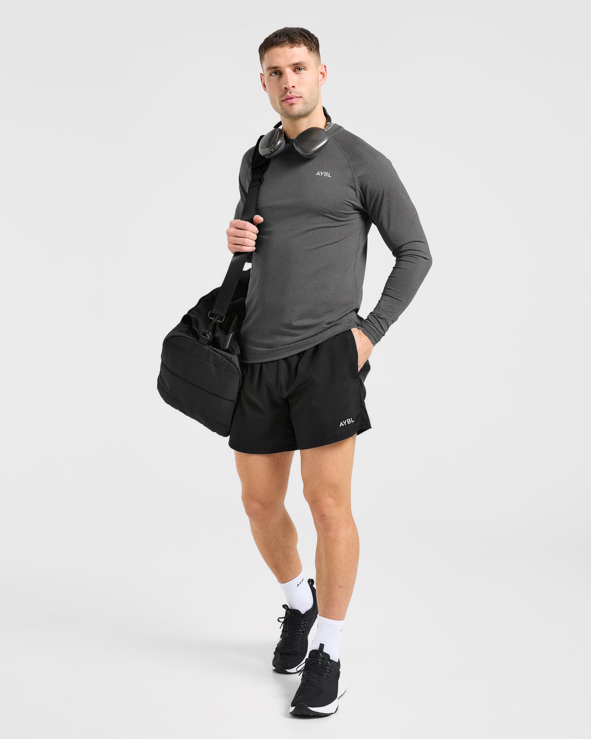 Essential Long Sleeve T Shirt - Grau Marl