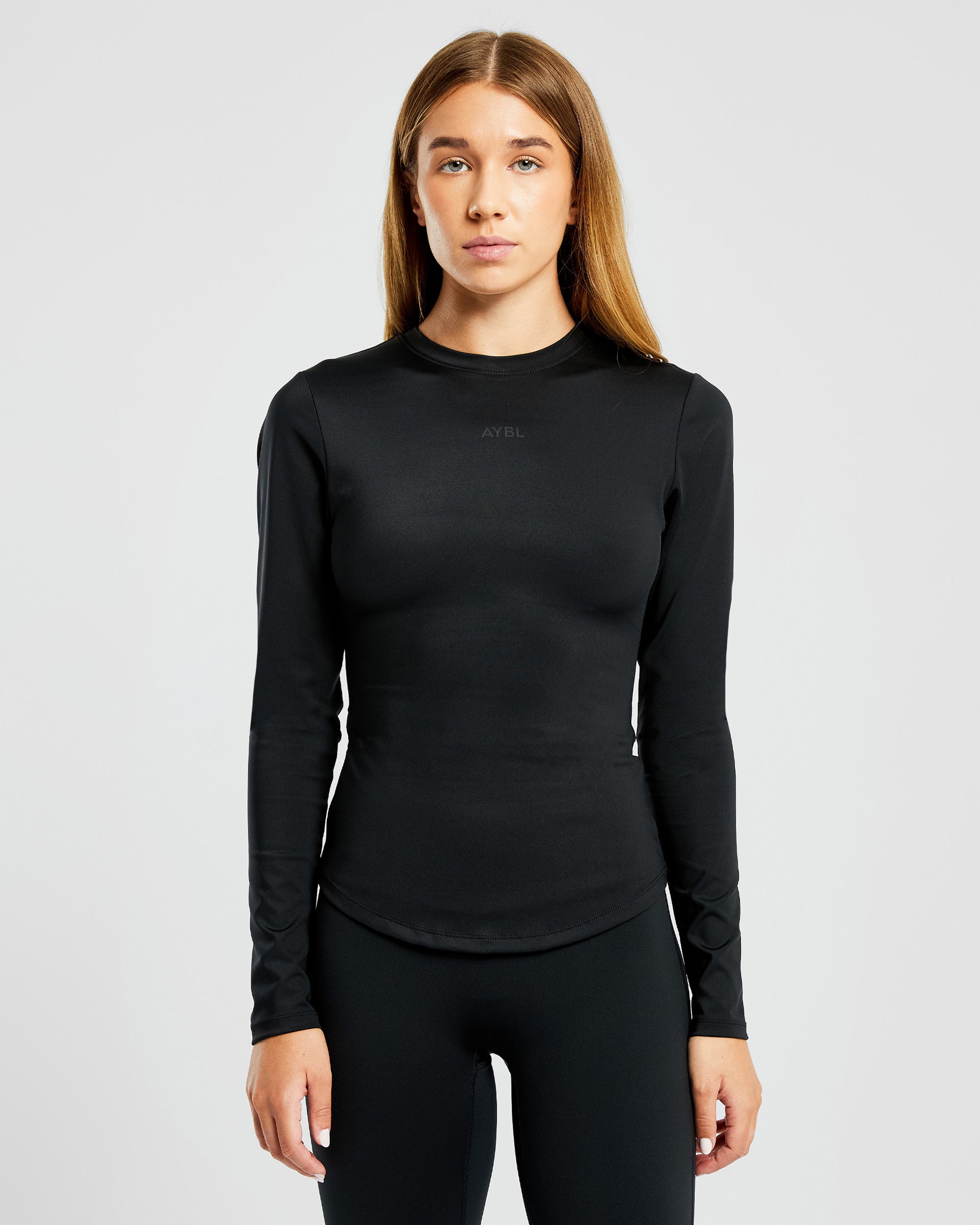 Sculpt Long Sleeve Top - Schwarz