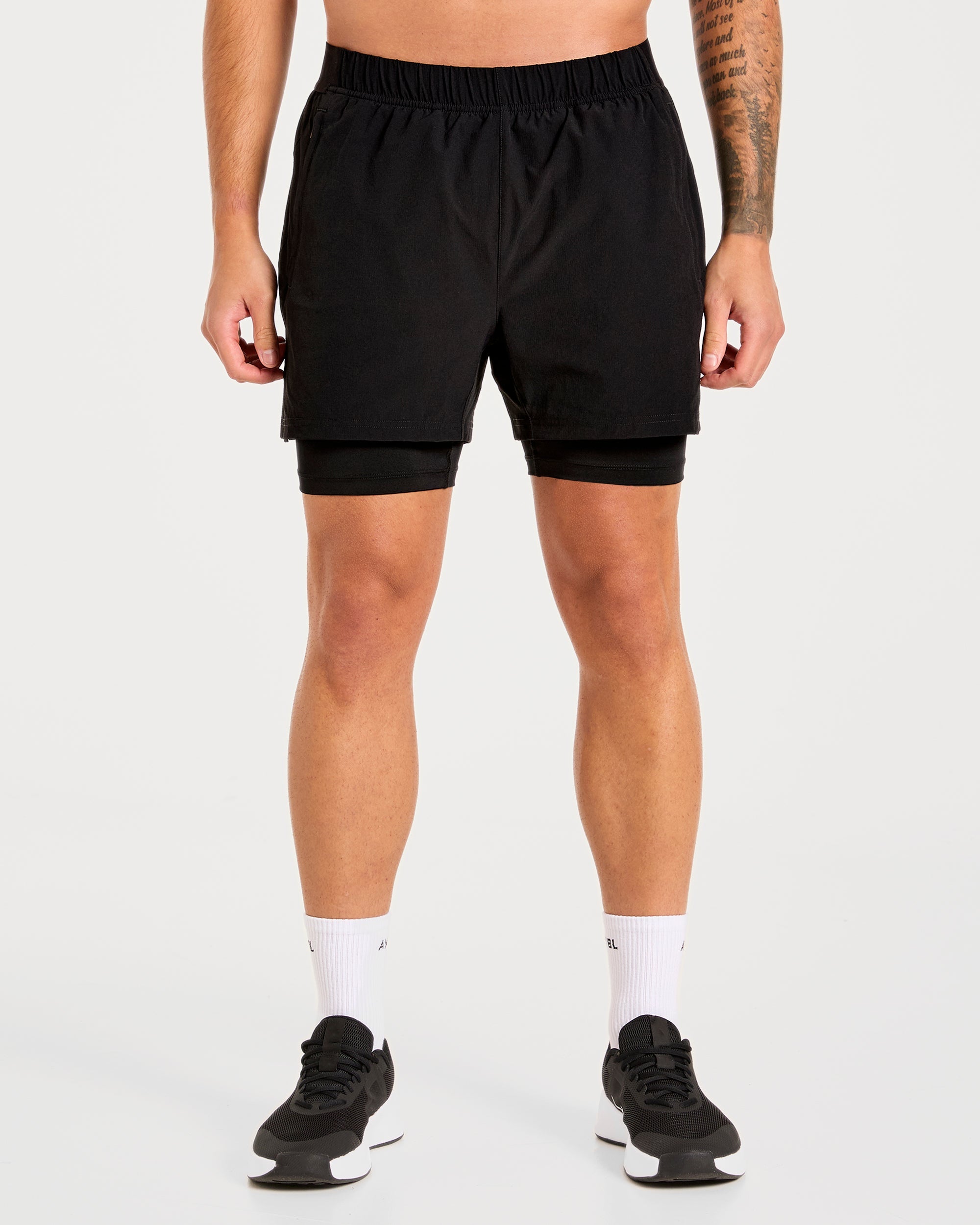 Signature 2 in 1 Shorts - Schwarz