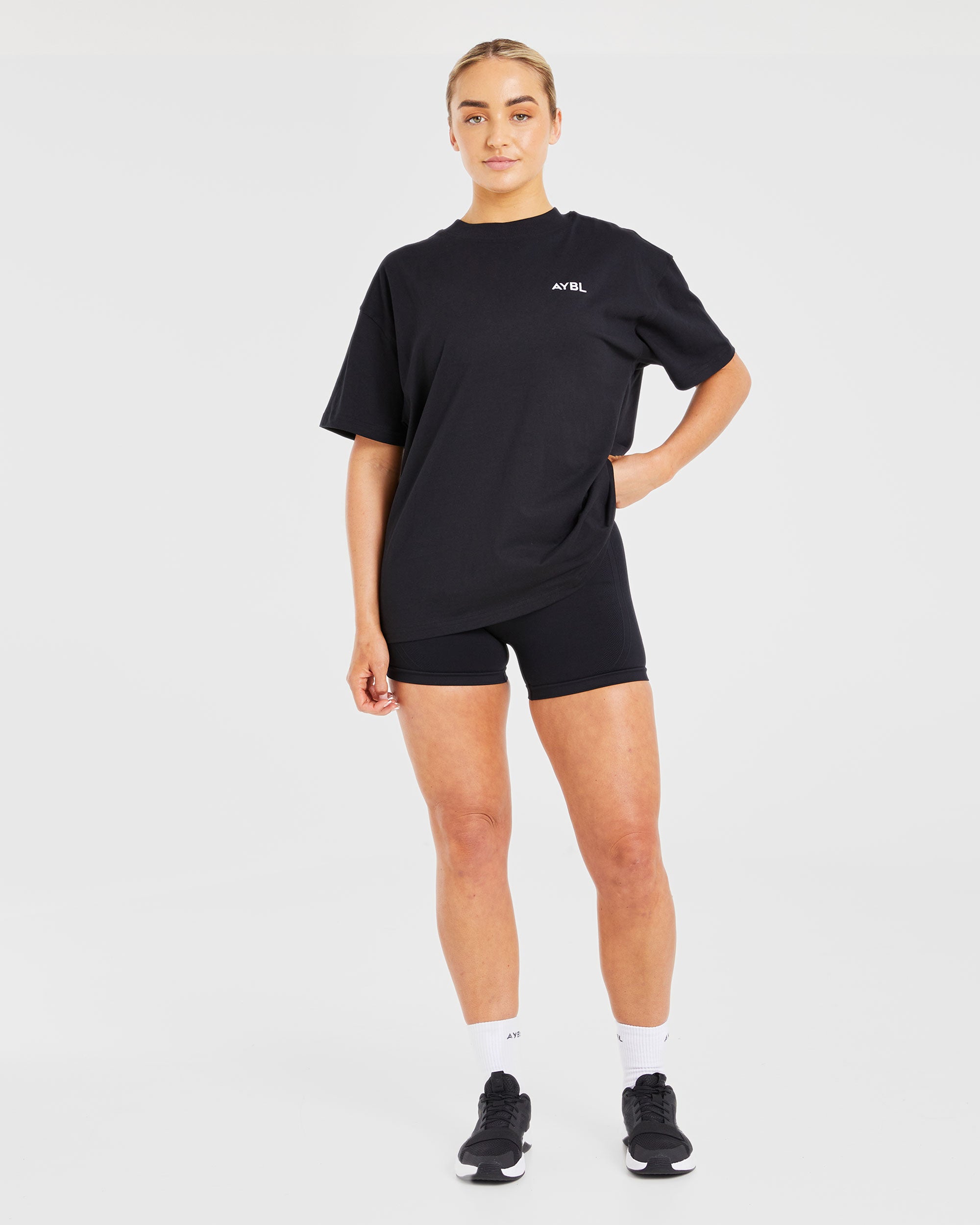 Lift Graphic Oversized T Shirt - Schwarz