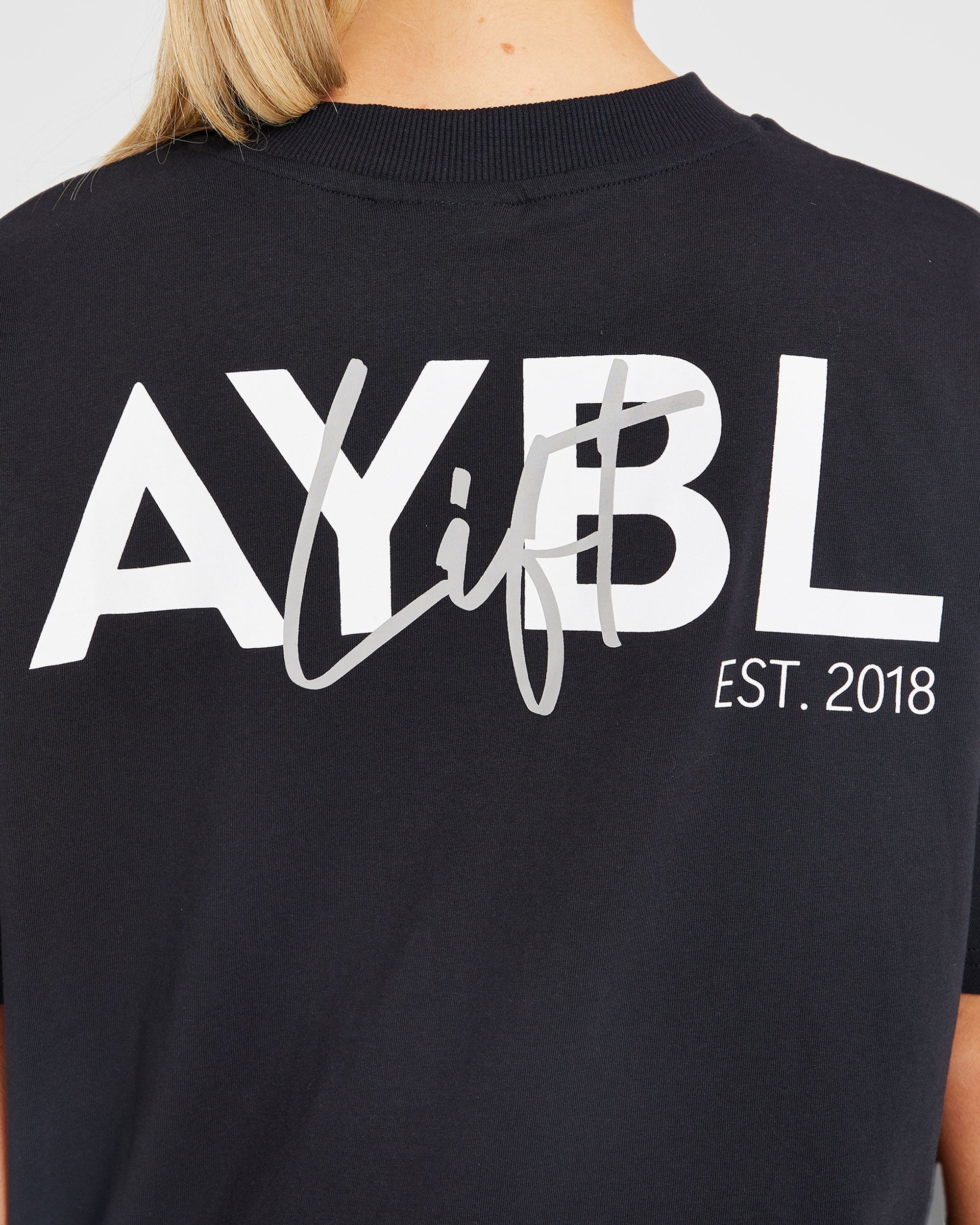 Lift Graphic Oversized T Shirt - Schwarz