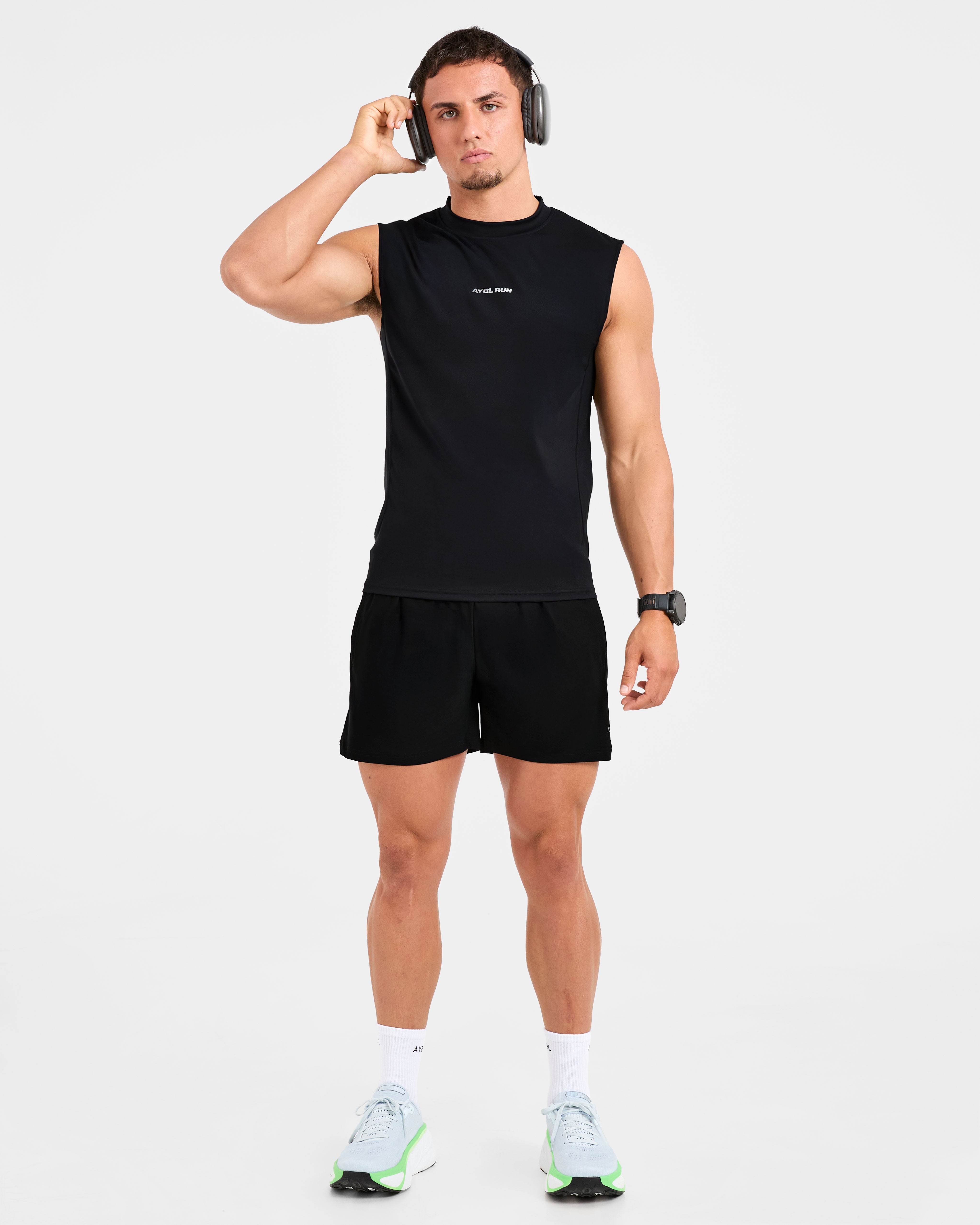 Run Slim Tank - Schwarz