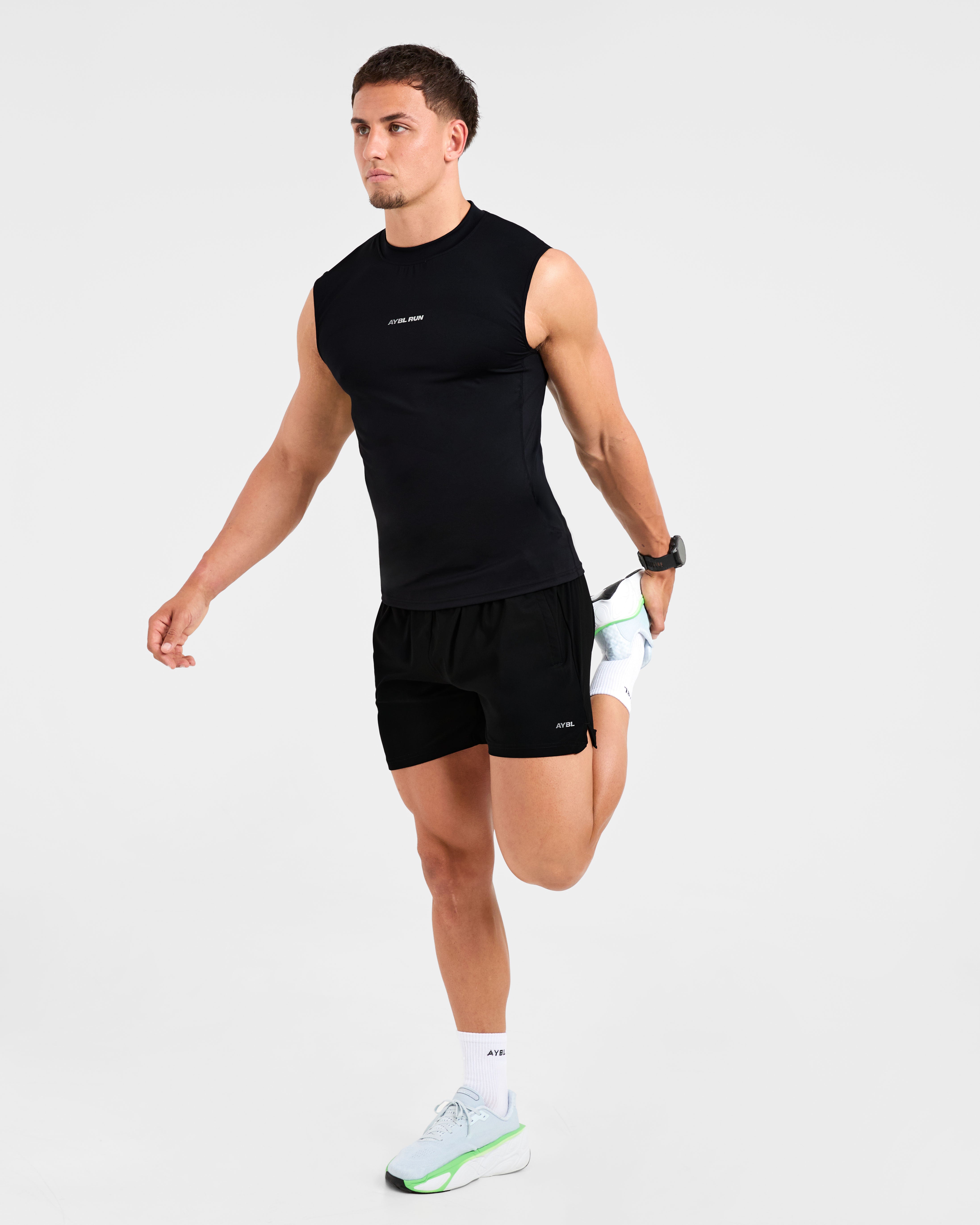 Run Slim Tank - Schwarz