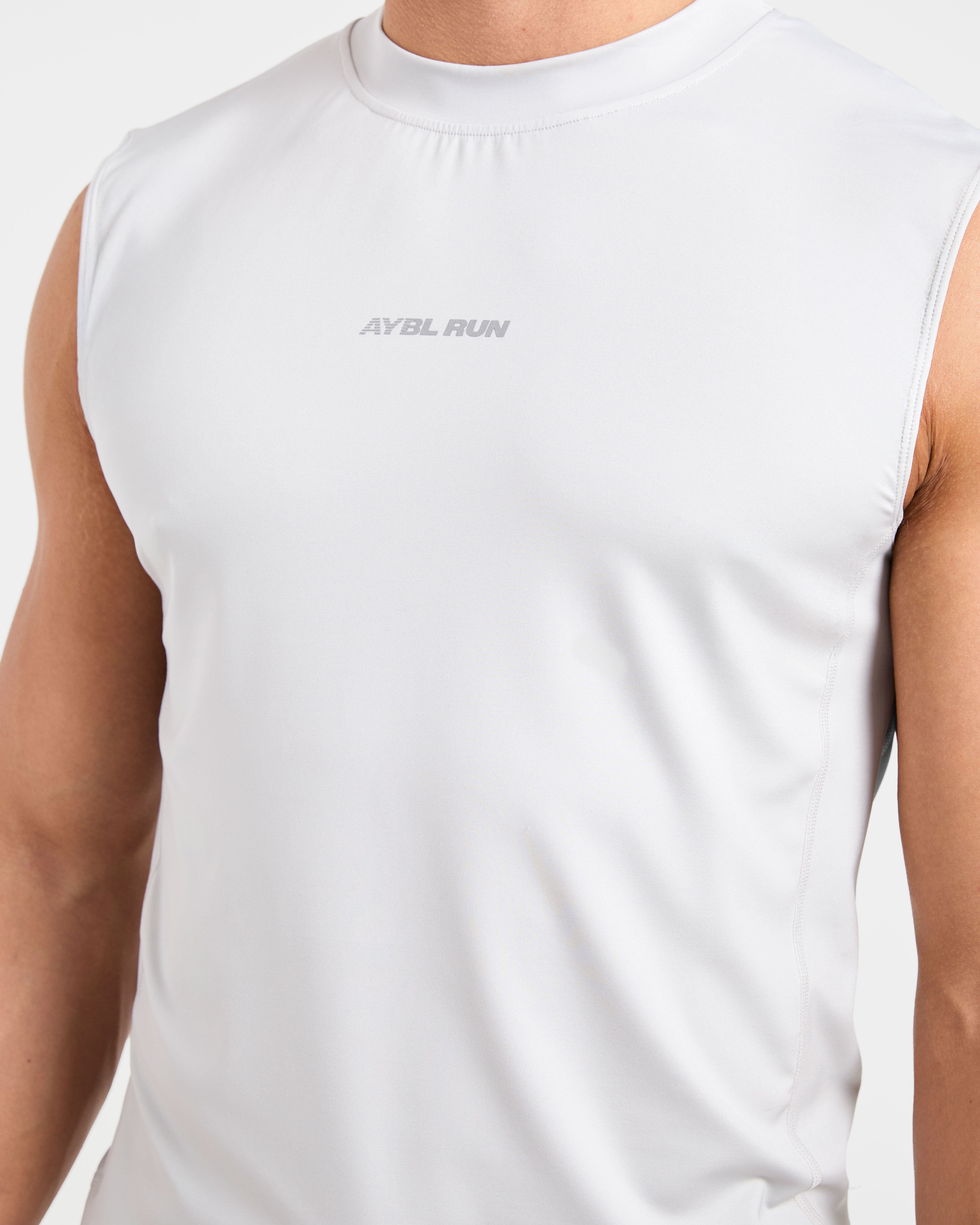 Run Slim Tank - Ice Grau