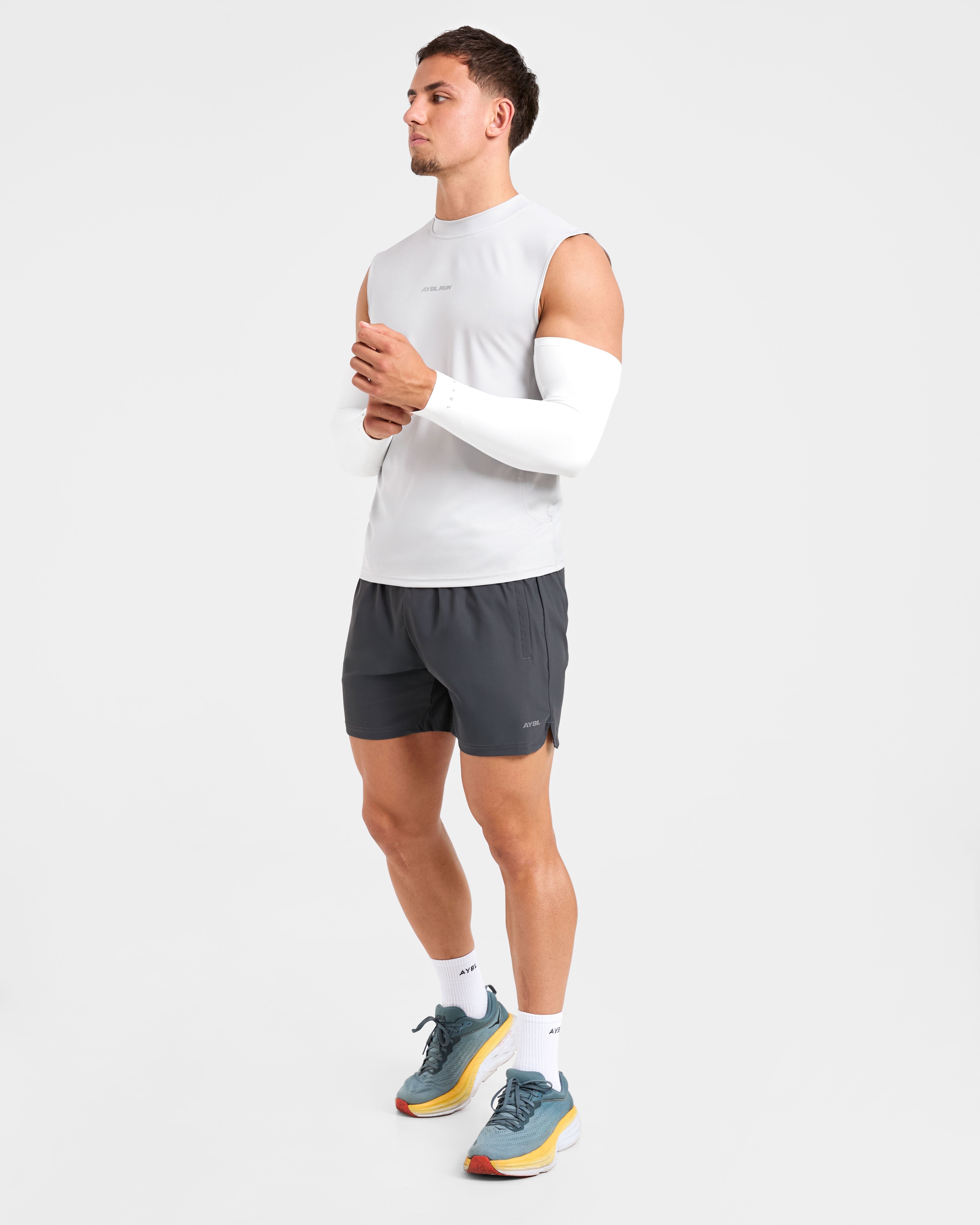Run Slim Tank - Ice Grau