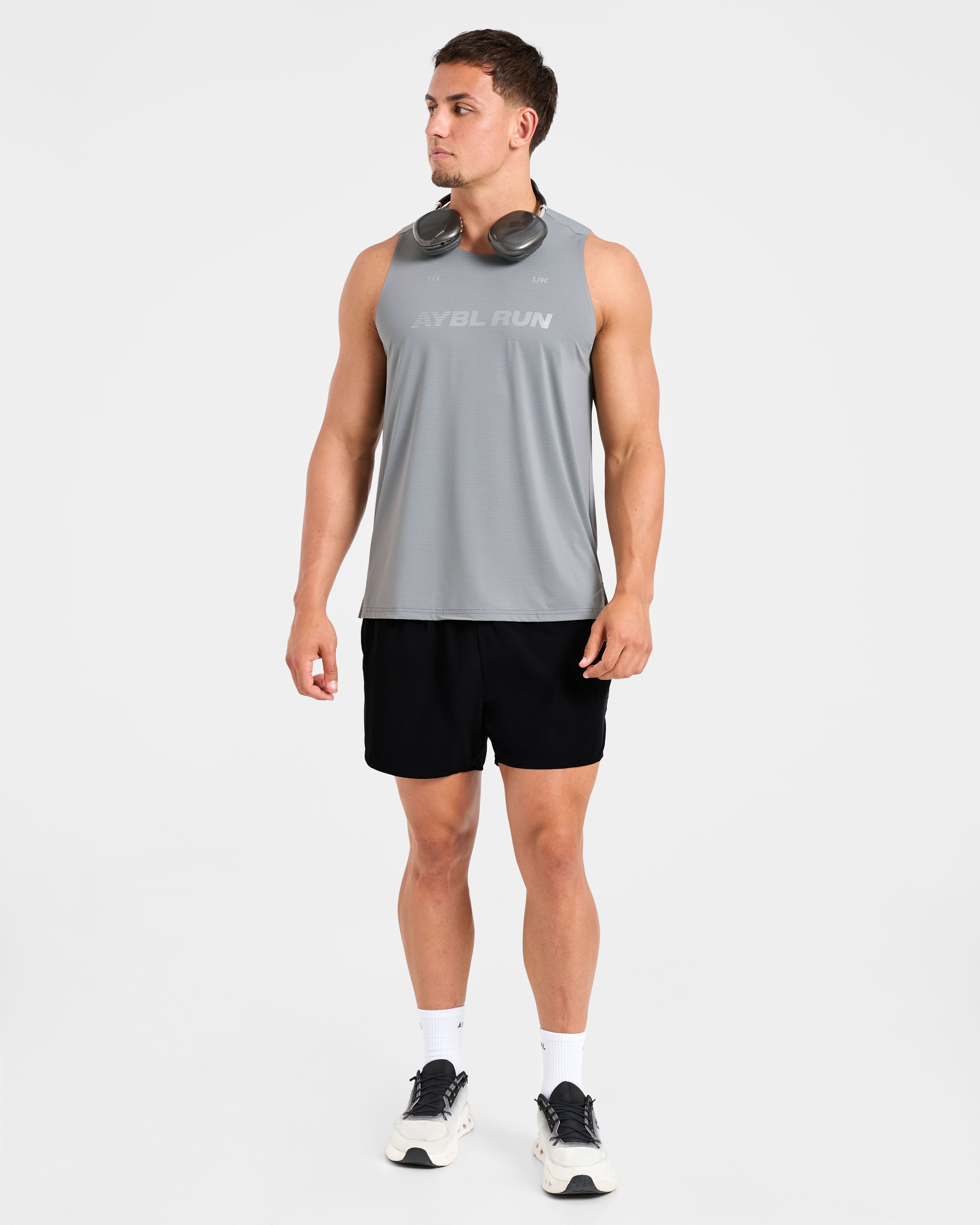 Run Loose Tank - Thunder Grau