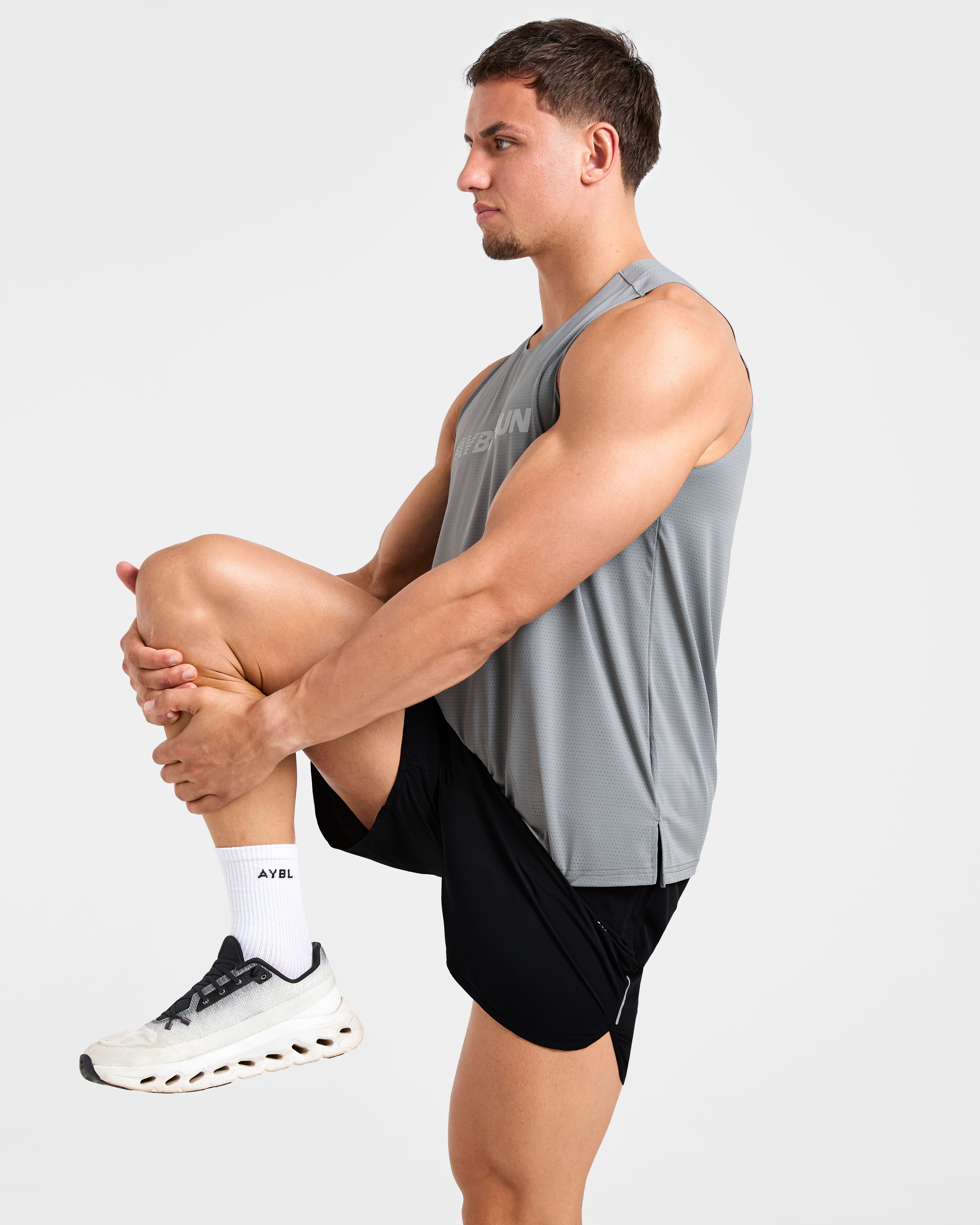 Run Loose Tank - Thunder Grau