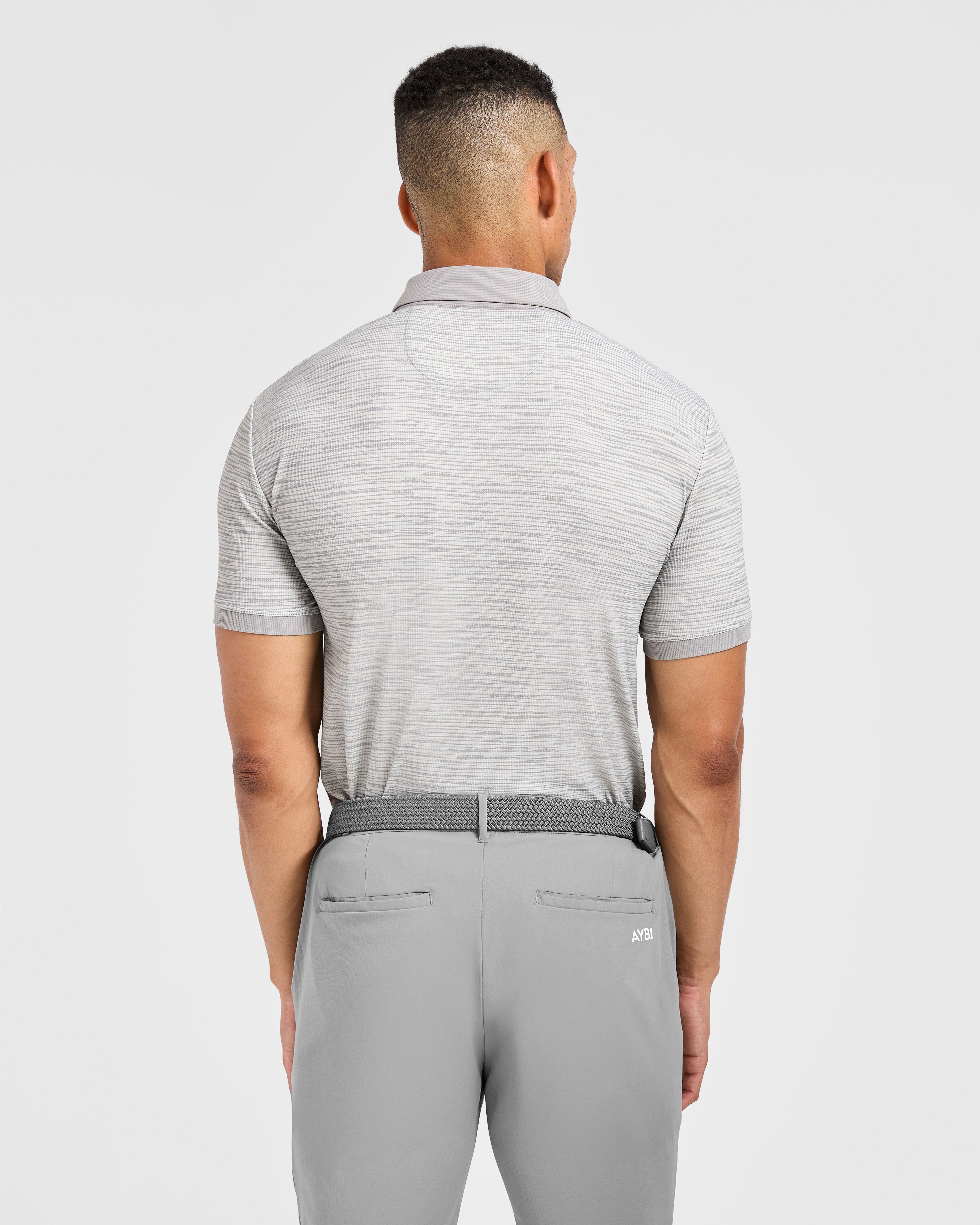 Precision Stripe Polo - Grau