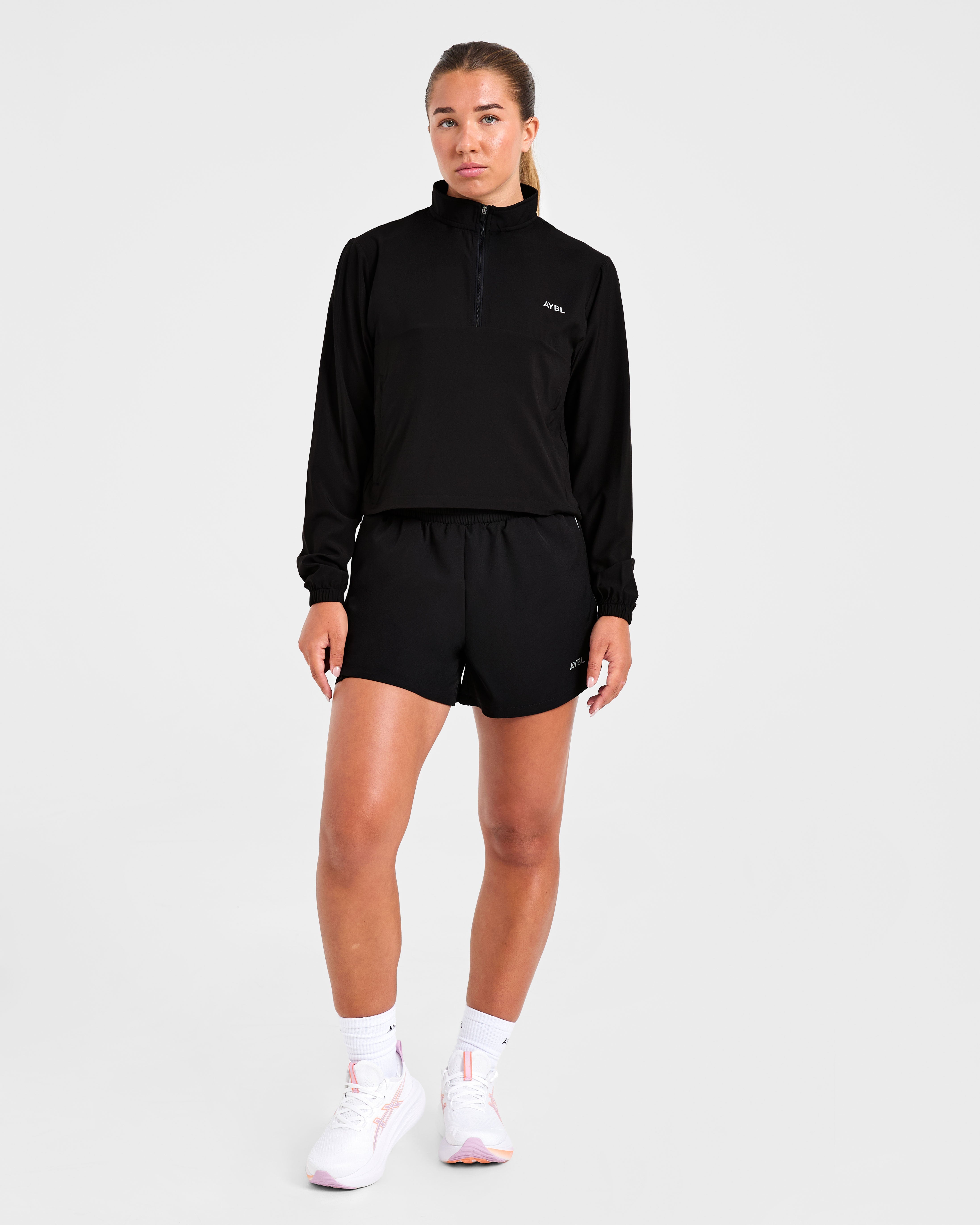 Run 1/2 Zip Jacket - Schwarz