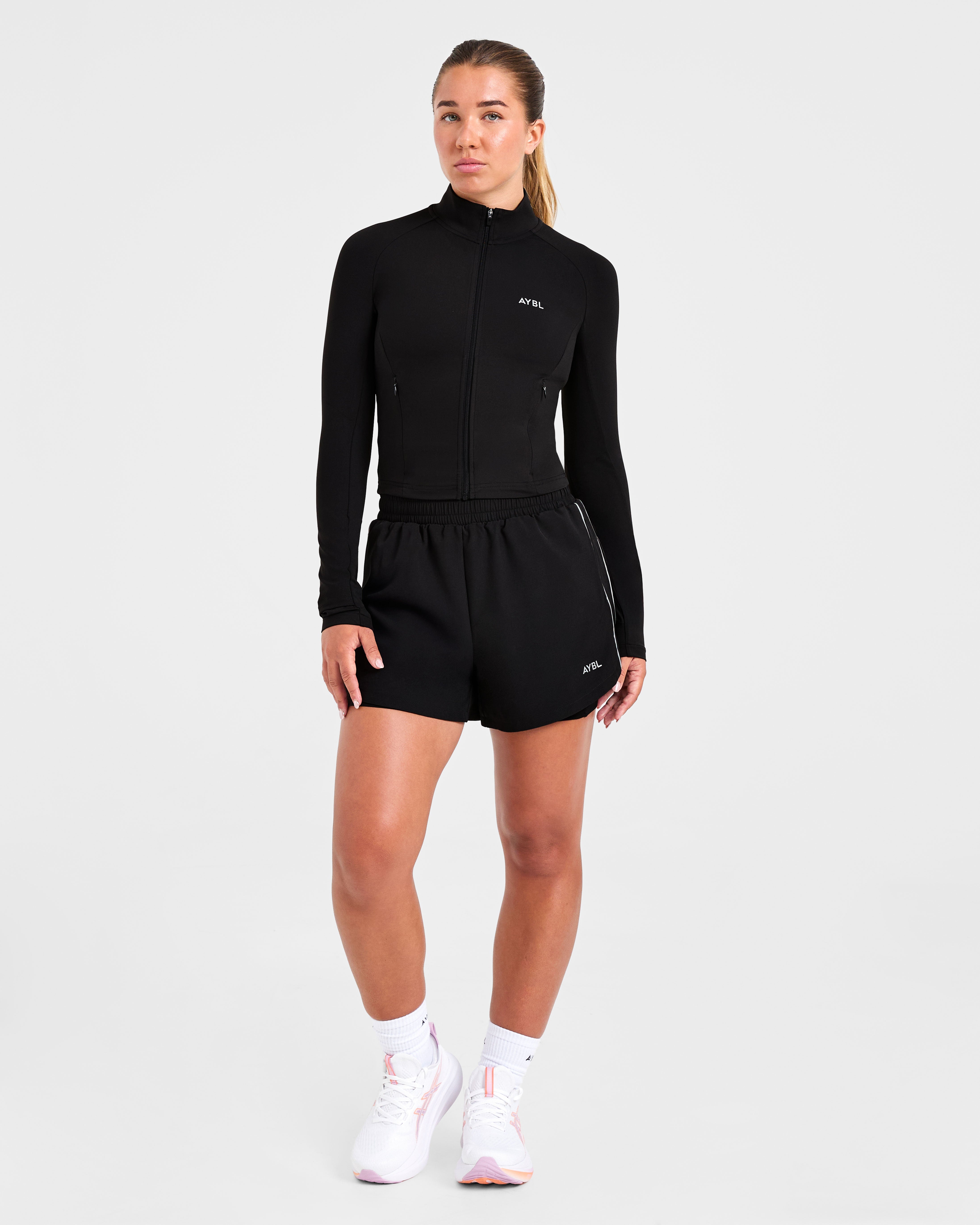Run Zip Jacket - Schwarz