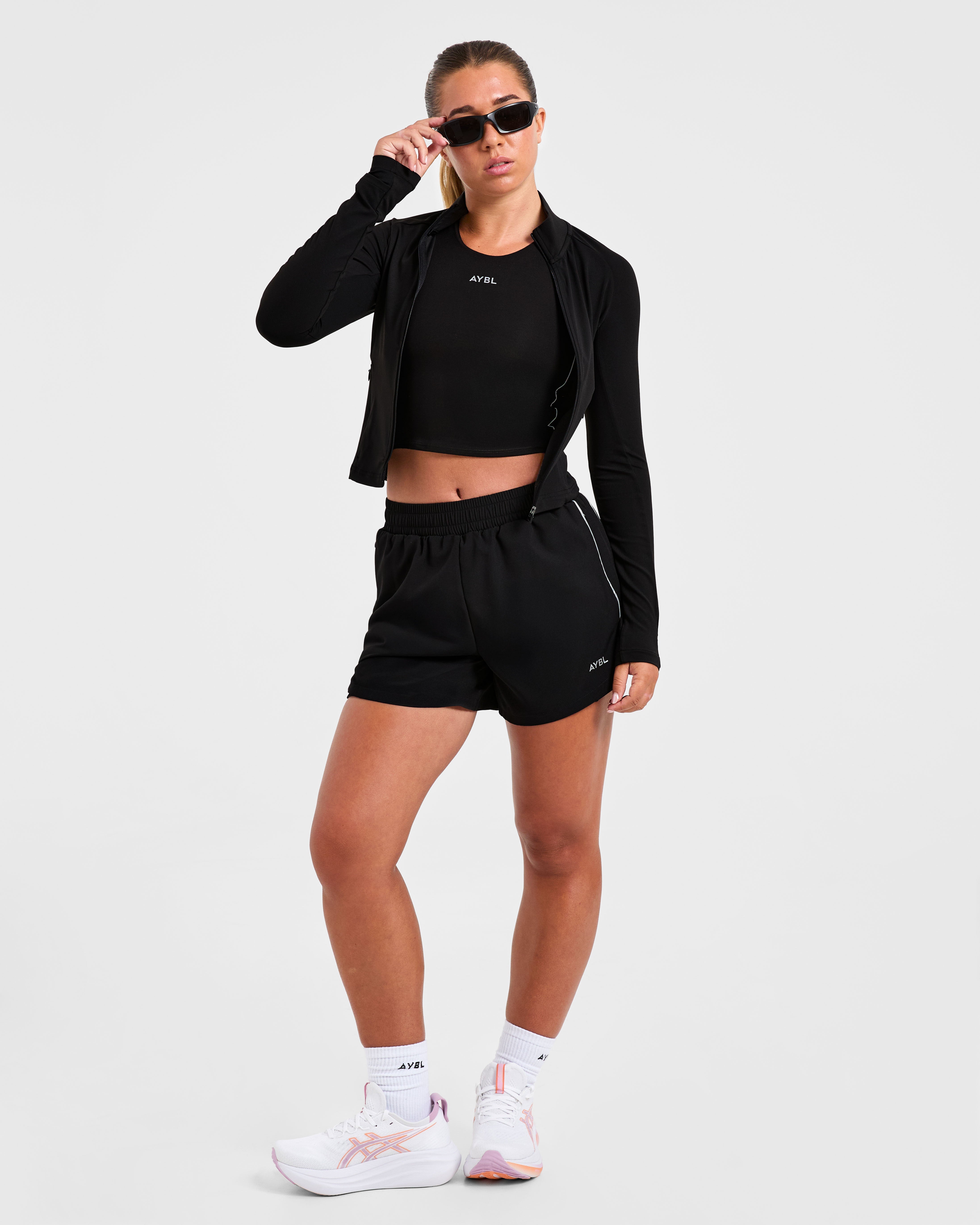 Run Zip Jacket - Schwarz