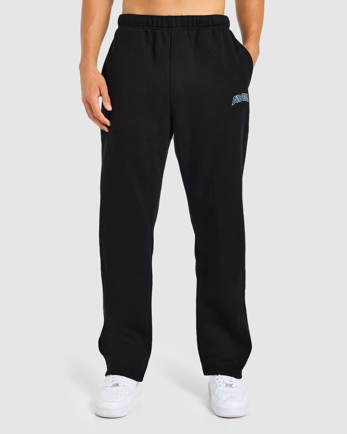 AYBL Society Oversized Straight Leg Joggers - Schwarz