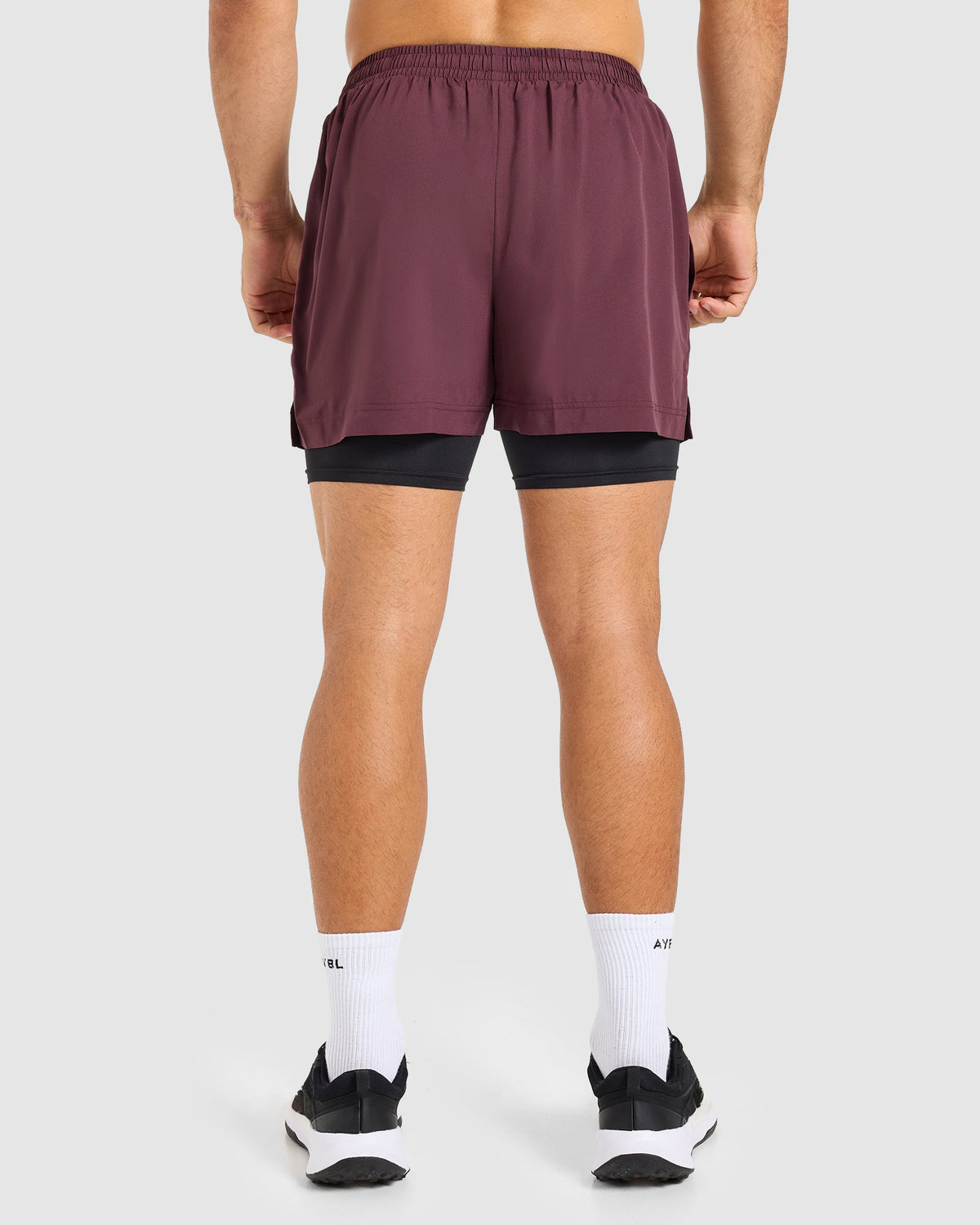 Core 2 in 1 Shorts - Dusty Plum/Schwarz