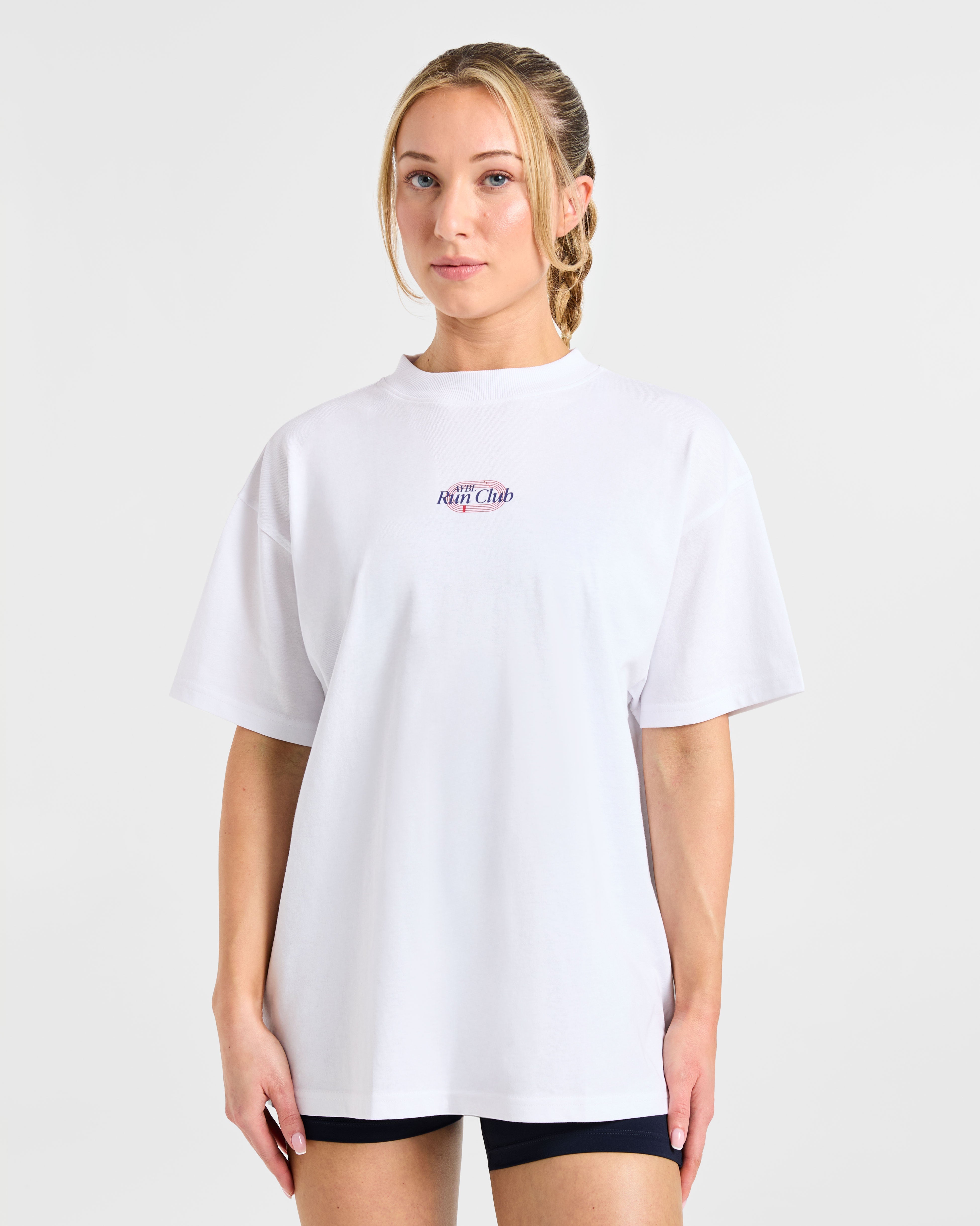 Run Club Oversized T Shirt - Weiß
