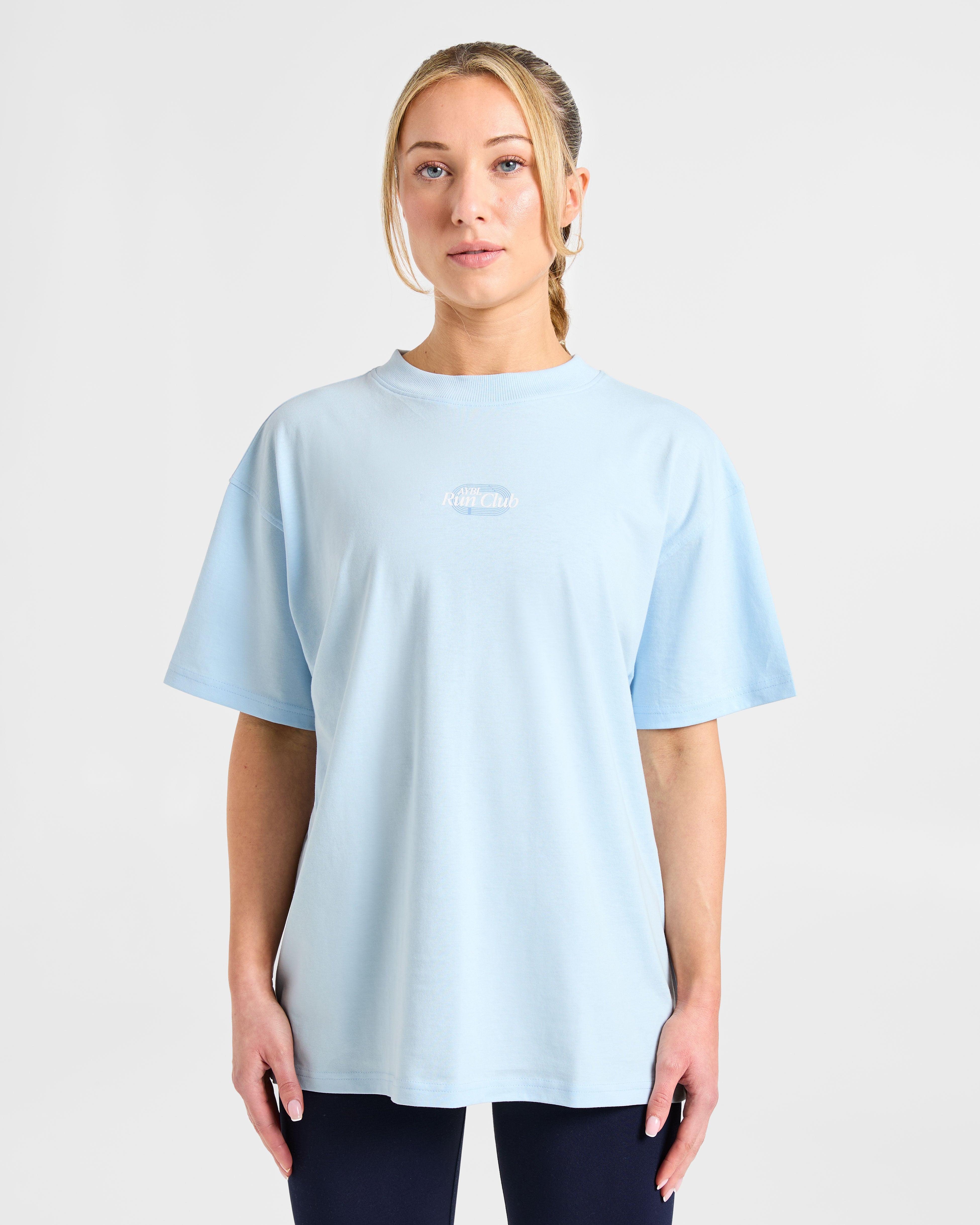 Run Club Oversized T Shirt - Blau