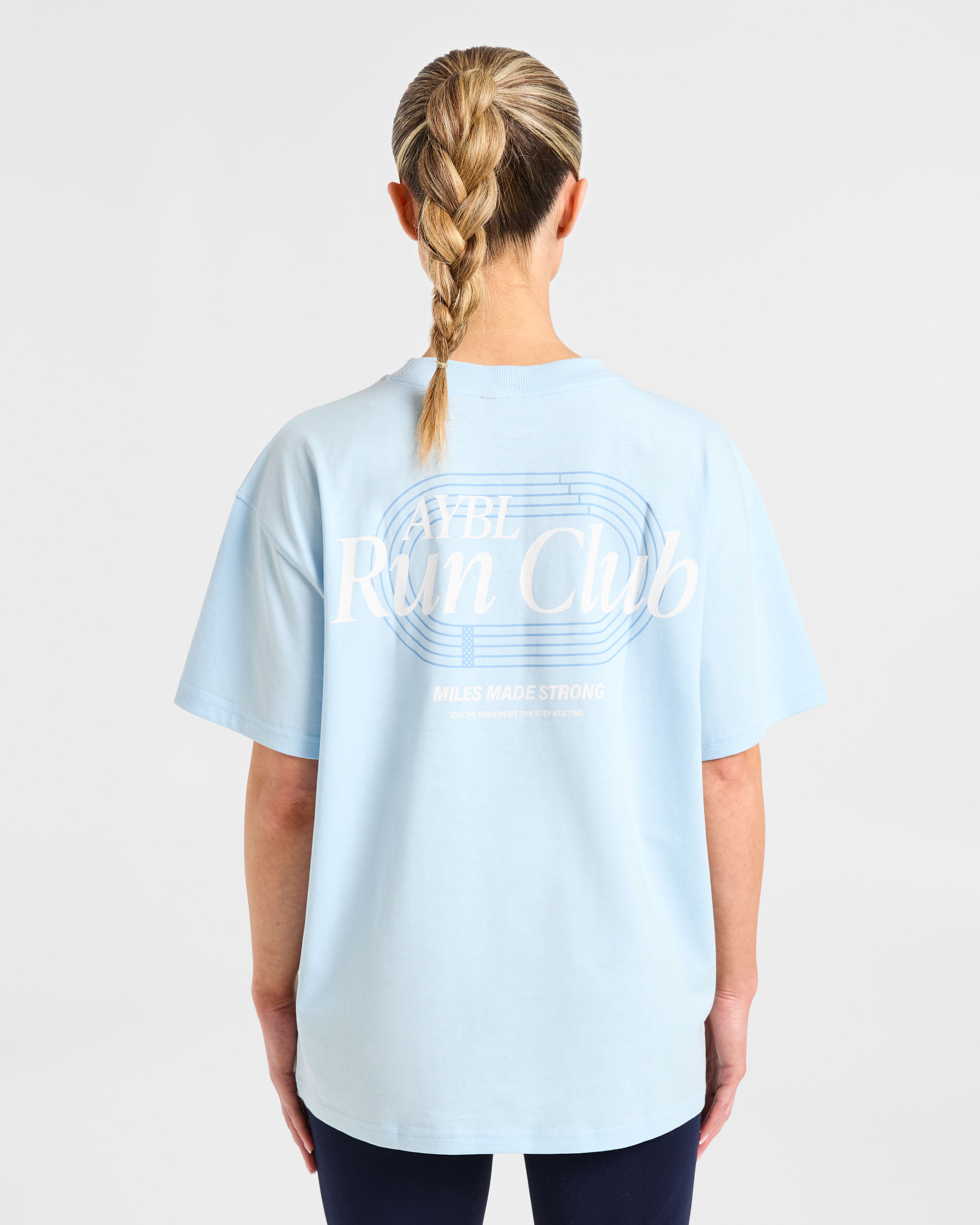 Run Club Oversized T Shirt - Blau