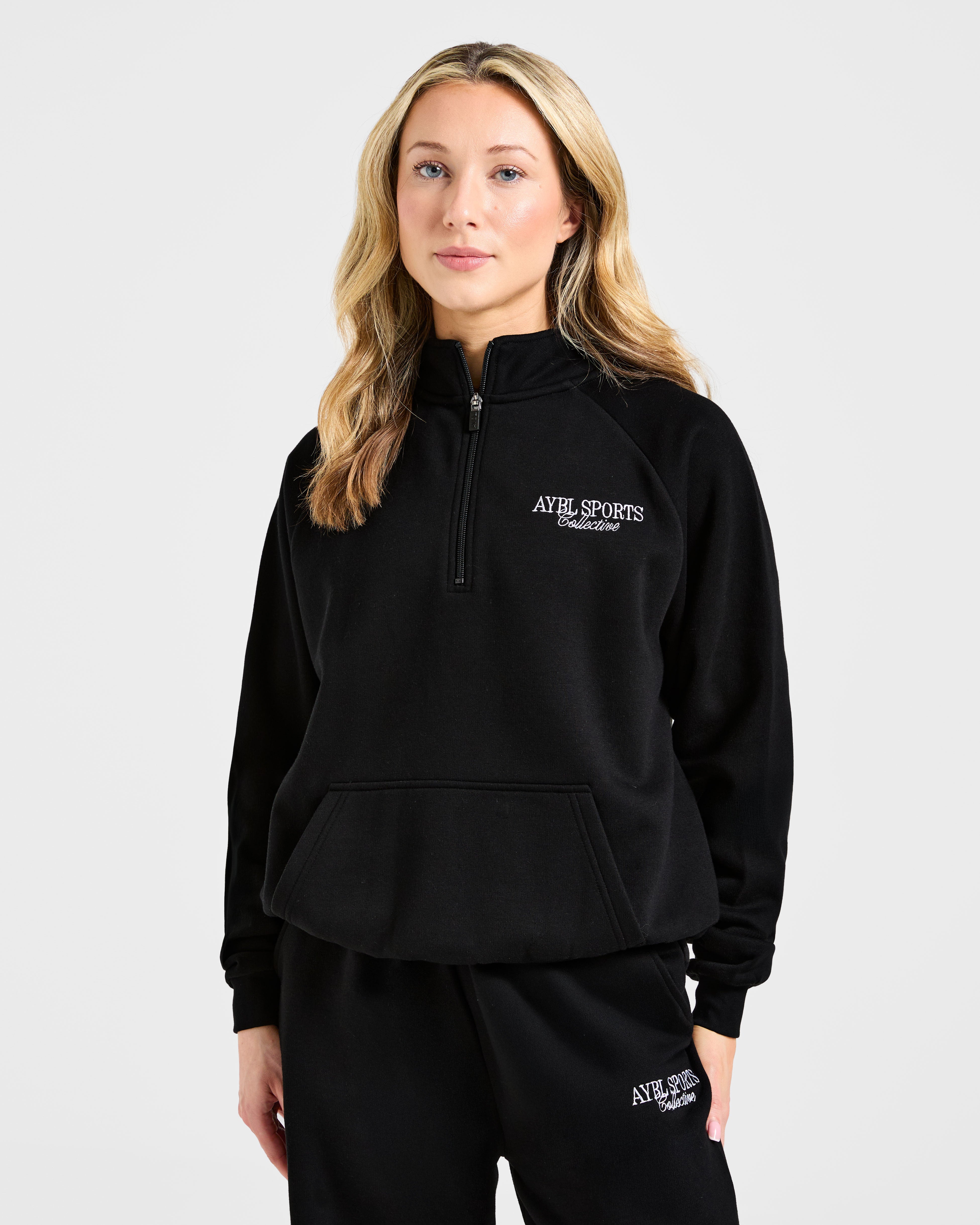 Sports Collective Oversized 1/4 Zip Pullover - Schwarz