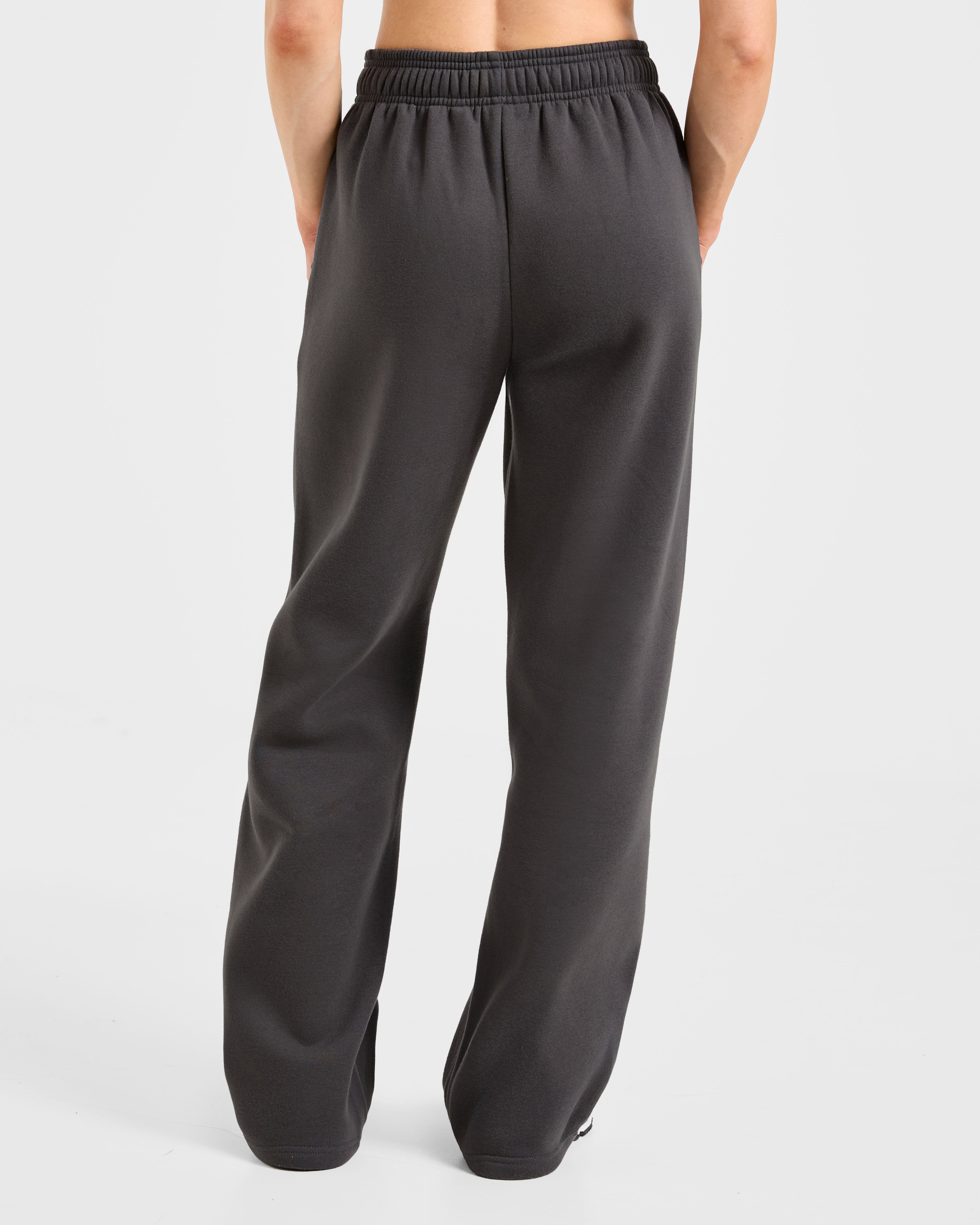 Sports Essentials Oversized Straight Leg Joggers - Charcoal/Rosa