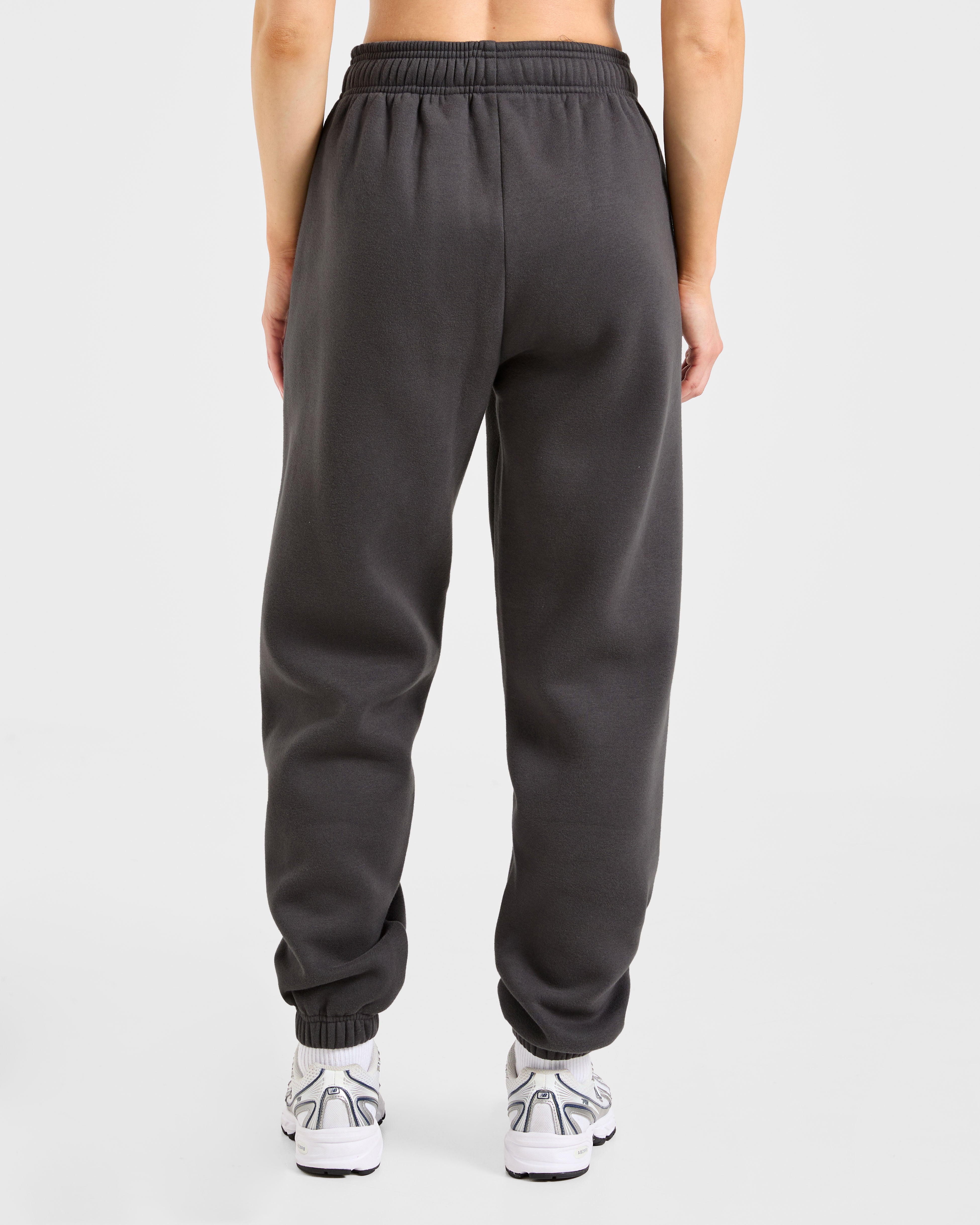 Sports Essentials Oversized Joggers - Charcoal/Rosa