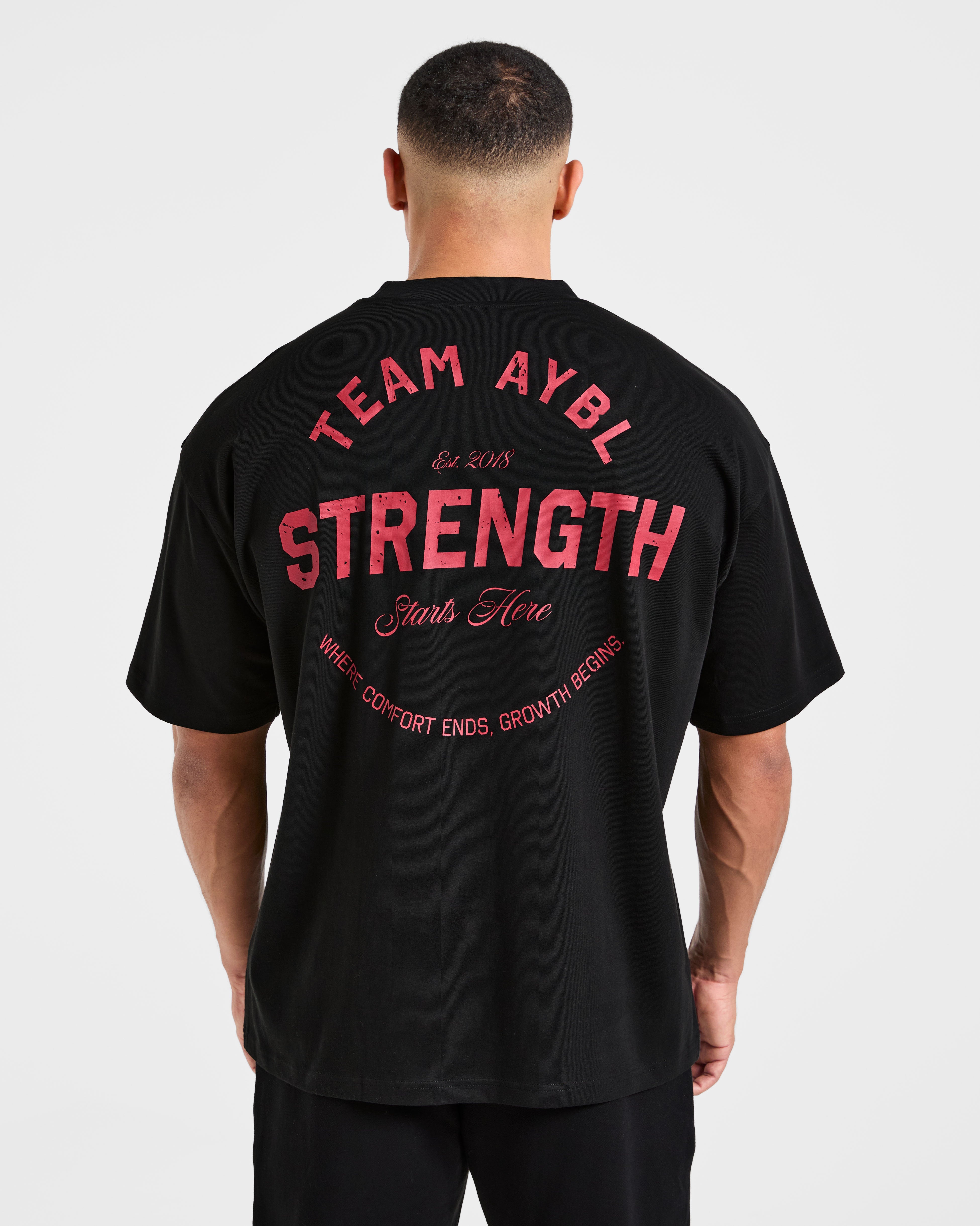 Cam Kissel x Strength Starts Here Oversized T Shirt - Black/Red