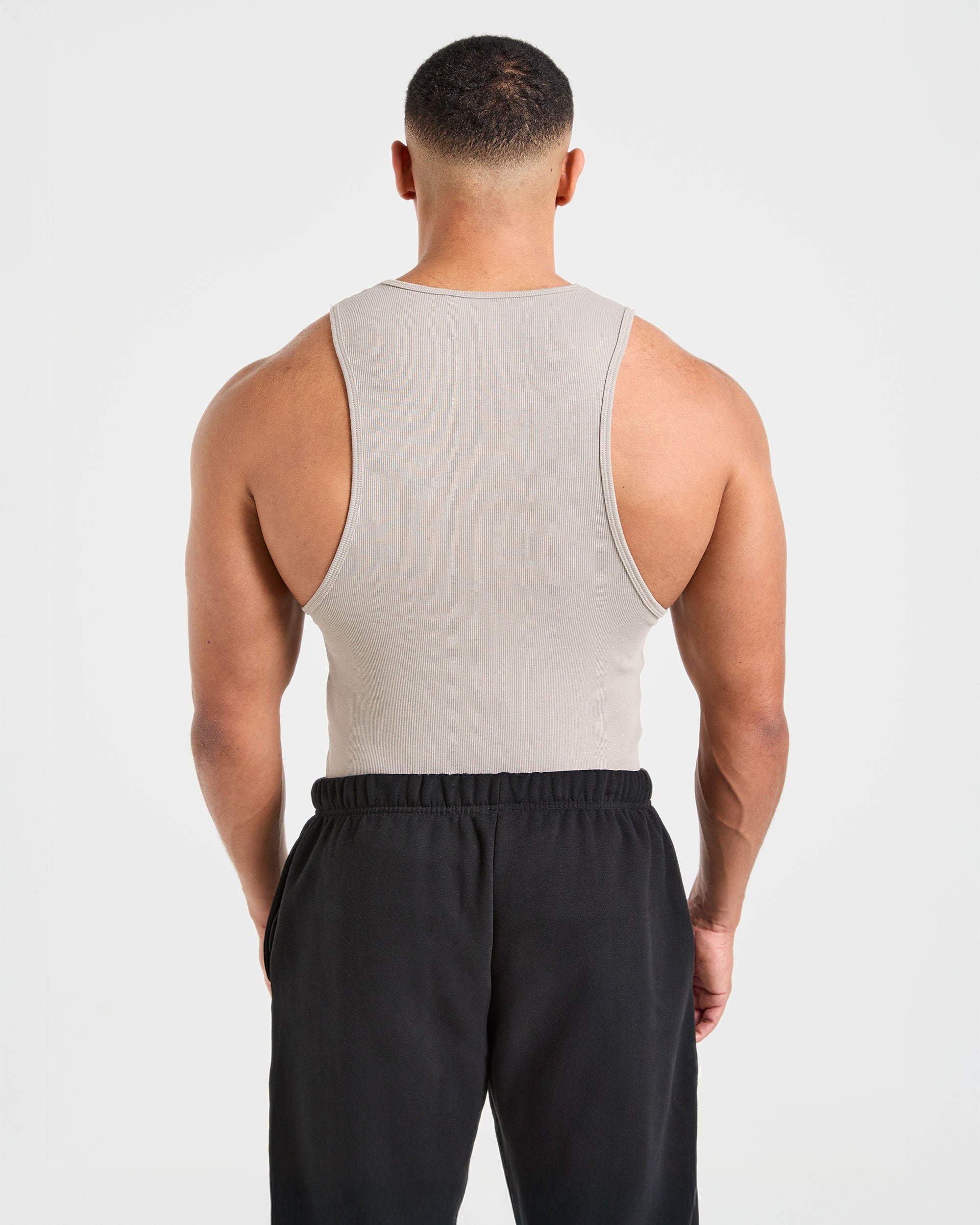 Muscle Ribbed Tank - Cloud Grau