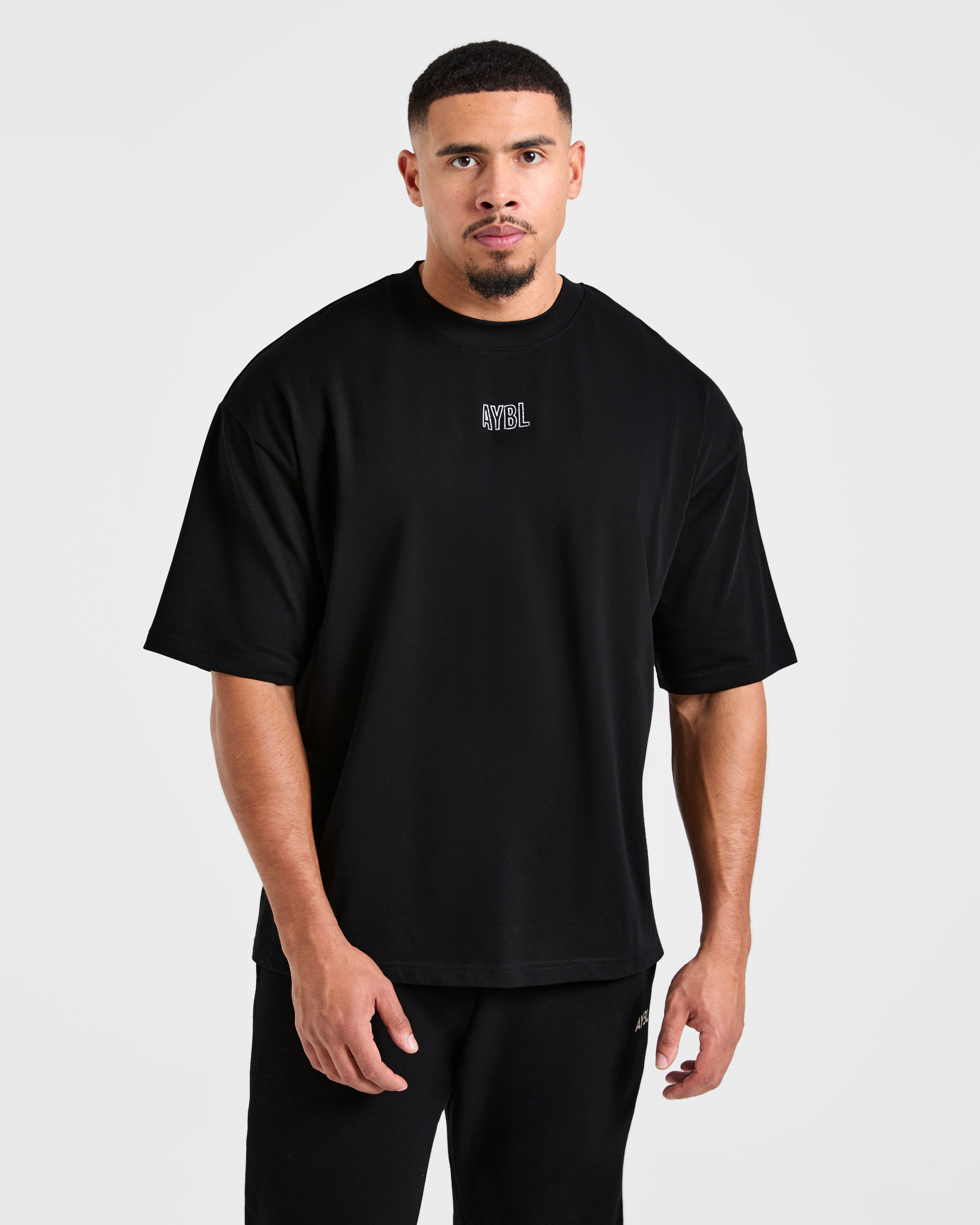 Doberman Strength Oversized T Shirt - Schwarz/Rot