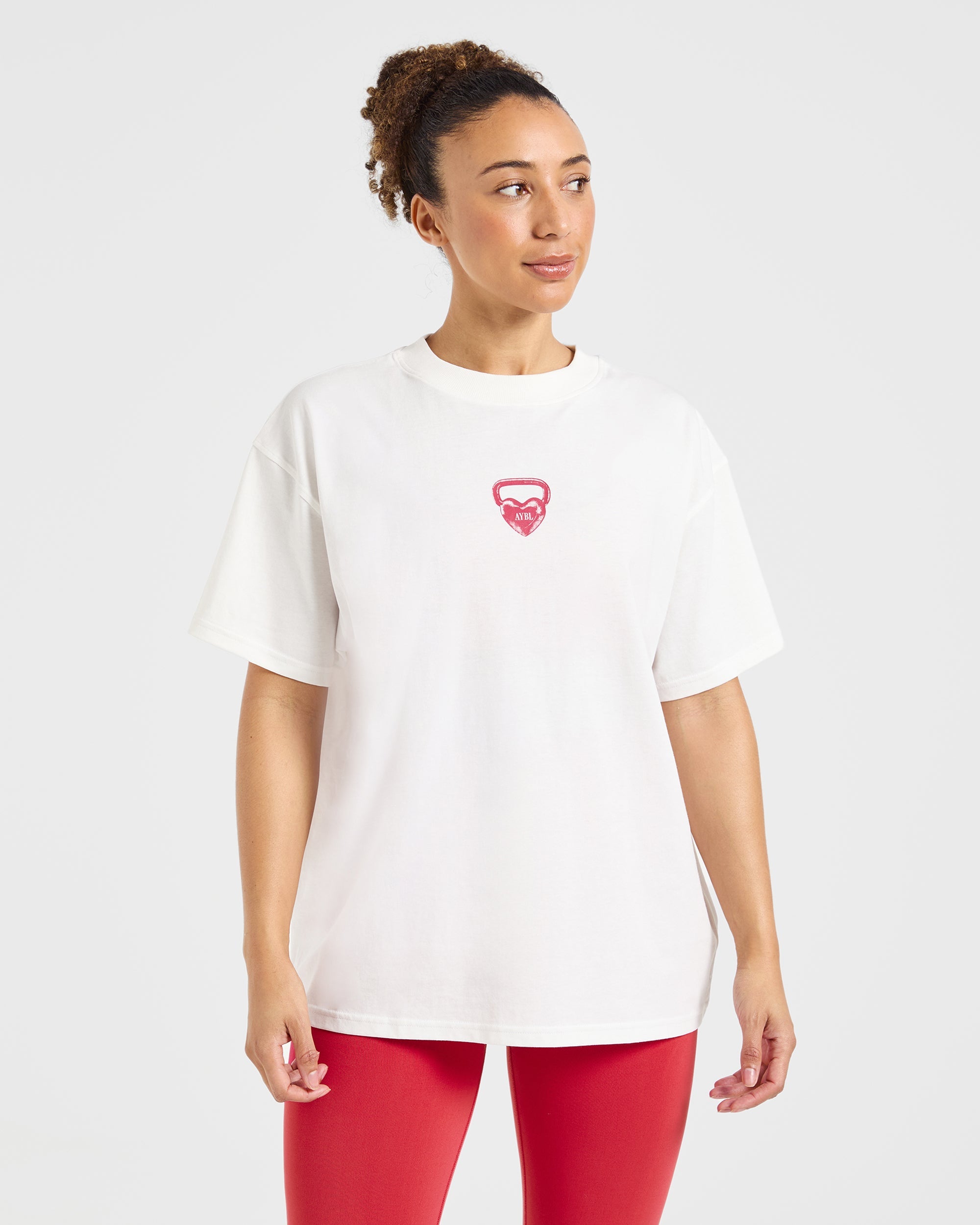 AYBL Lift Love Oversized T Shirt - Weiß