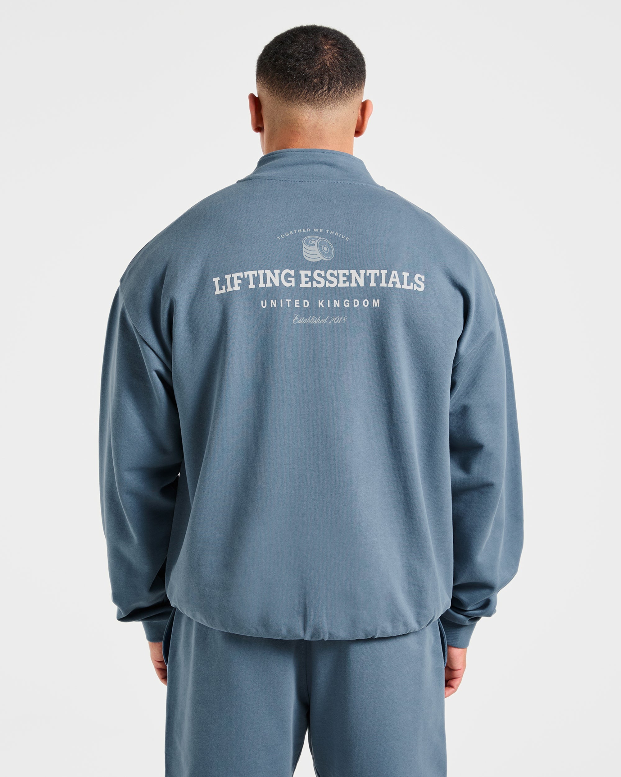Apex Lifting Essentials 1/4 Zip Pullover - Titanium Blau