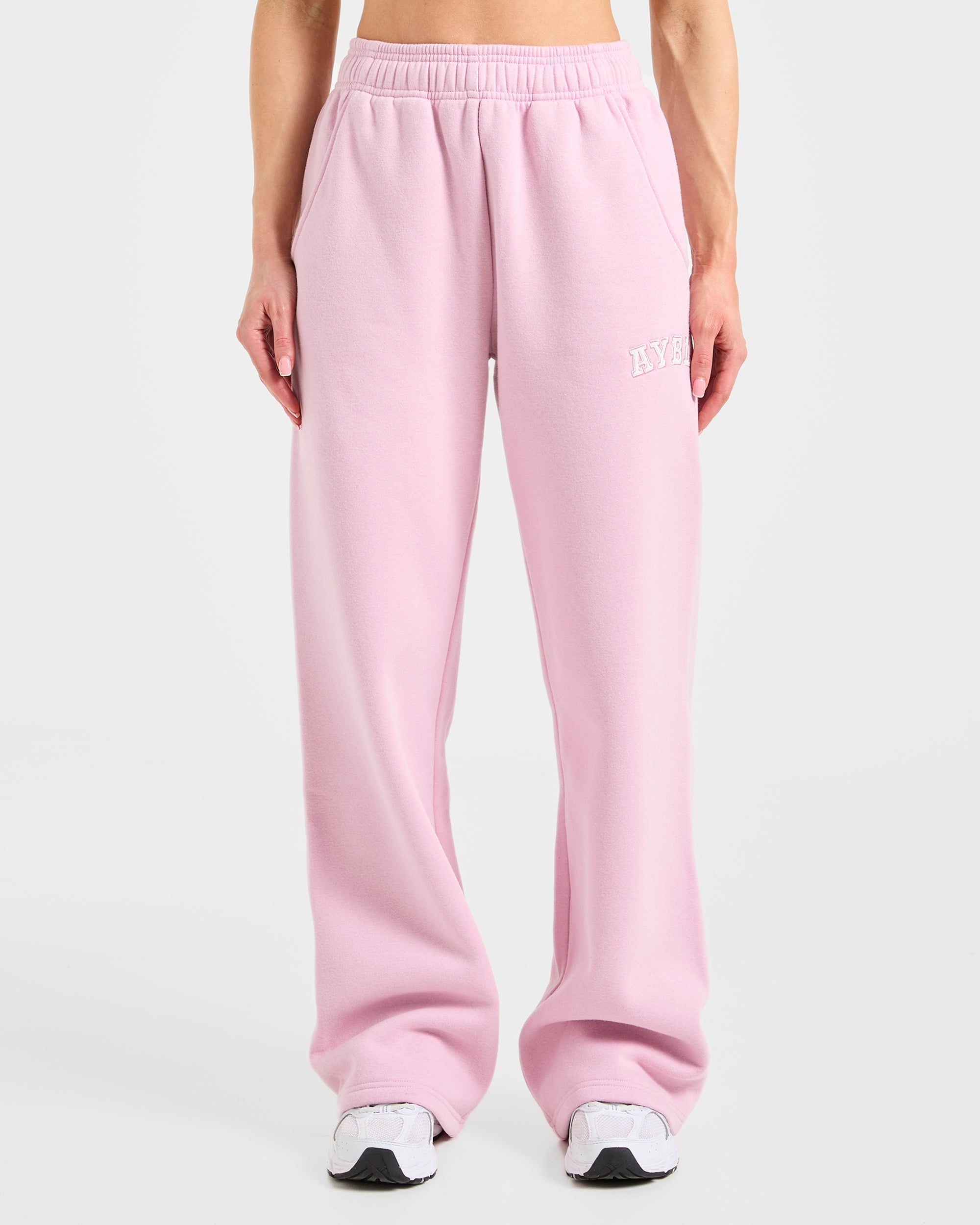 Varsity 2.0 Oversized Straight Leg Joggers - Iced Rosa