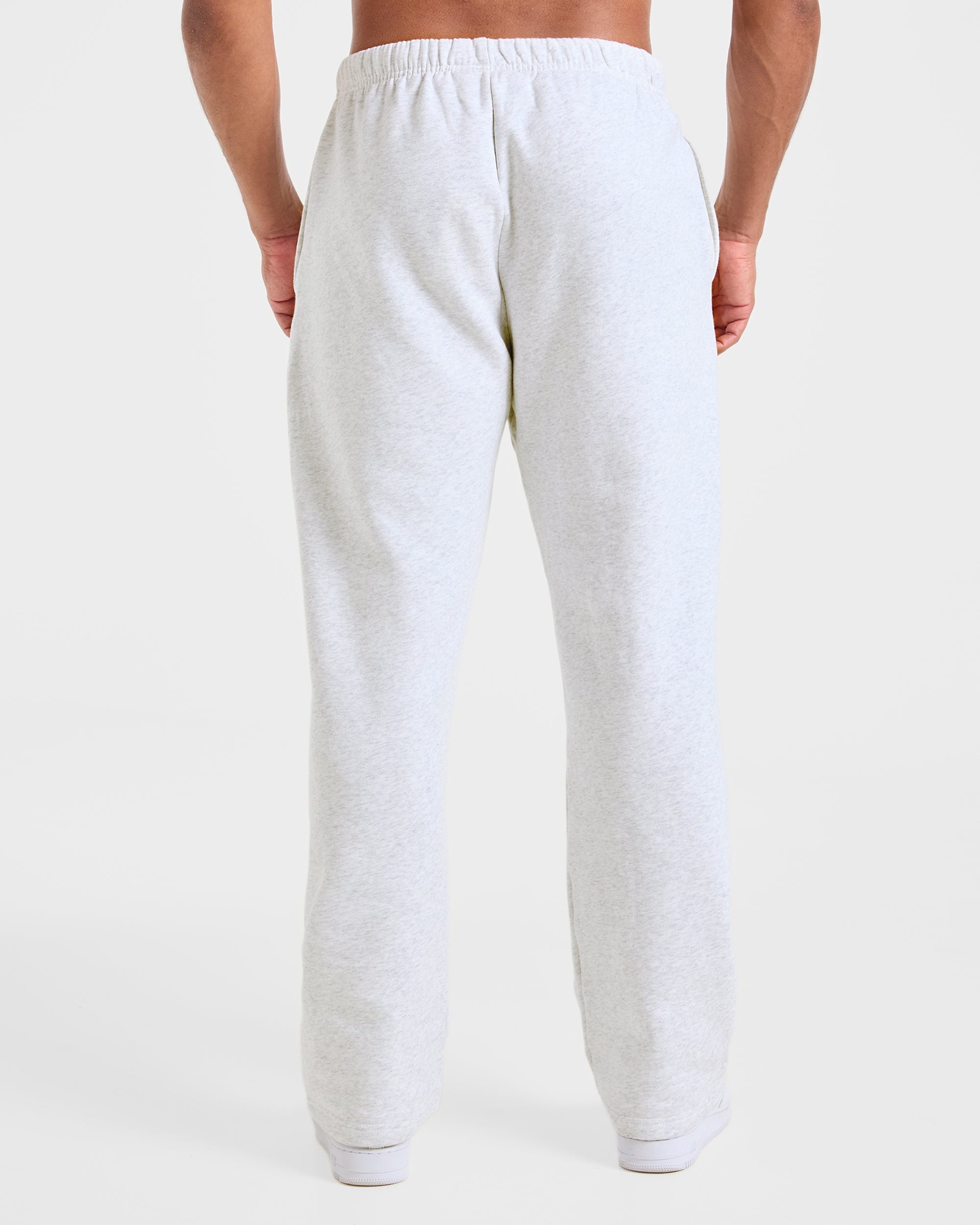 Essential Oversized Straight Leg Joggers - Grau Marl