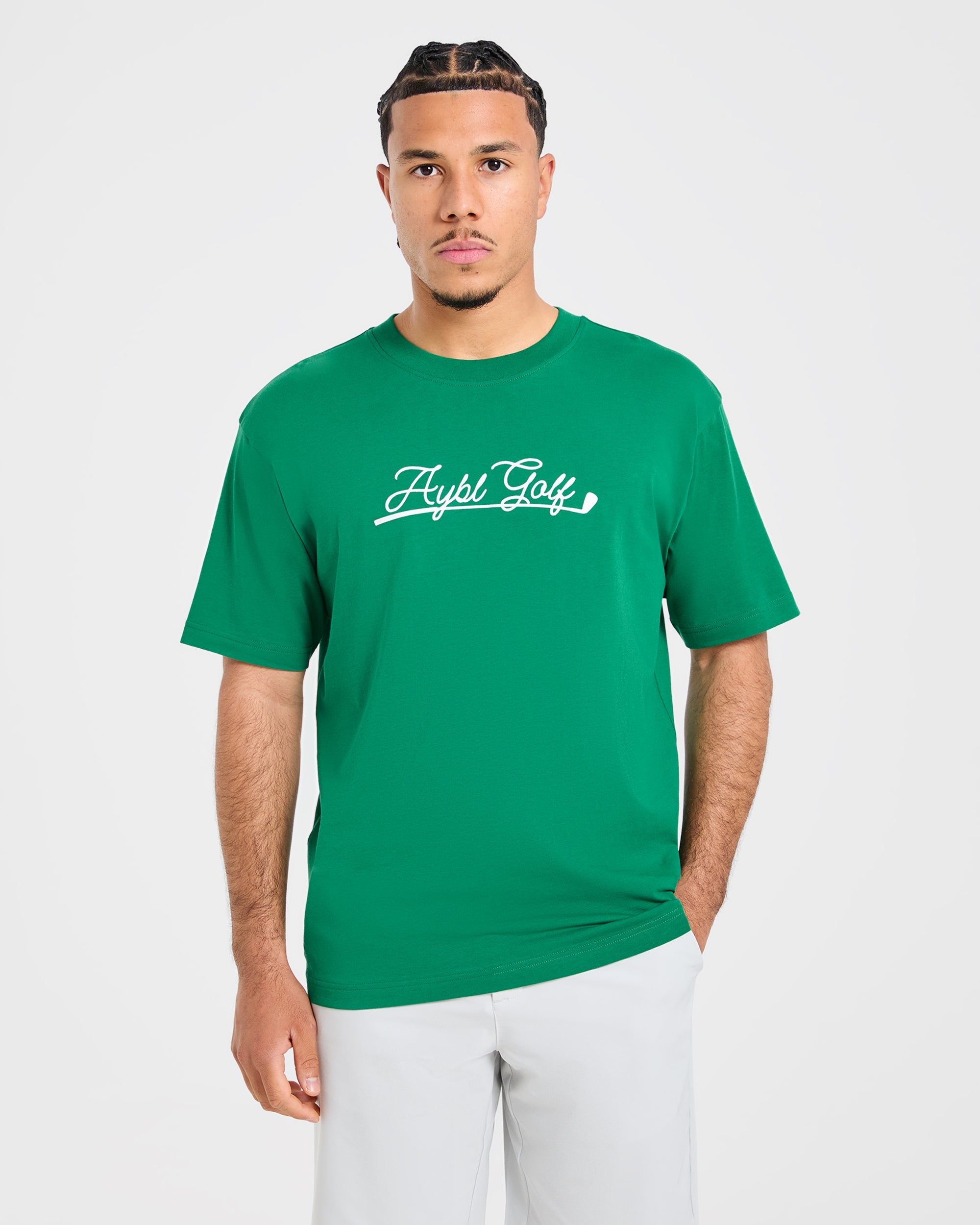 Golf Club T Shirt - Rye Grün/Cream