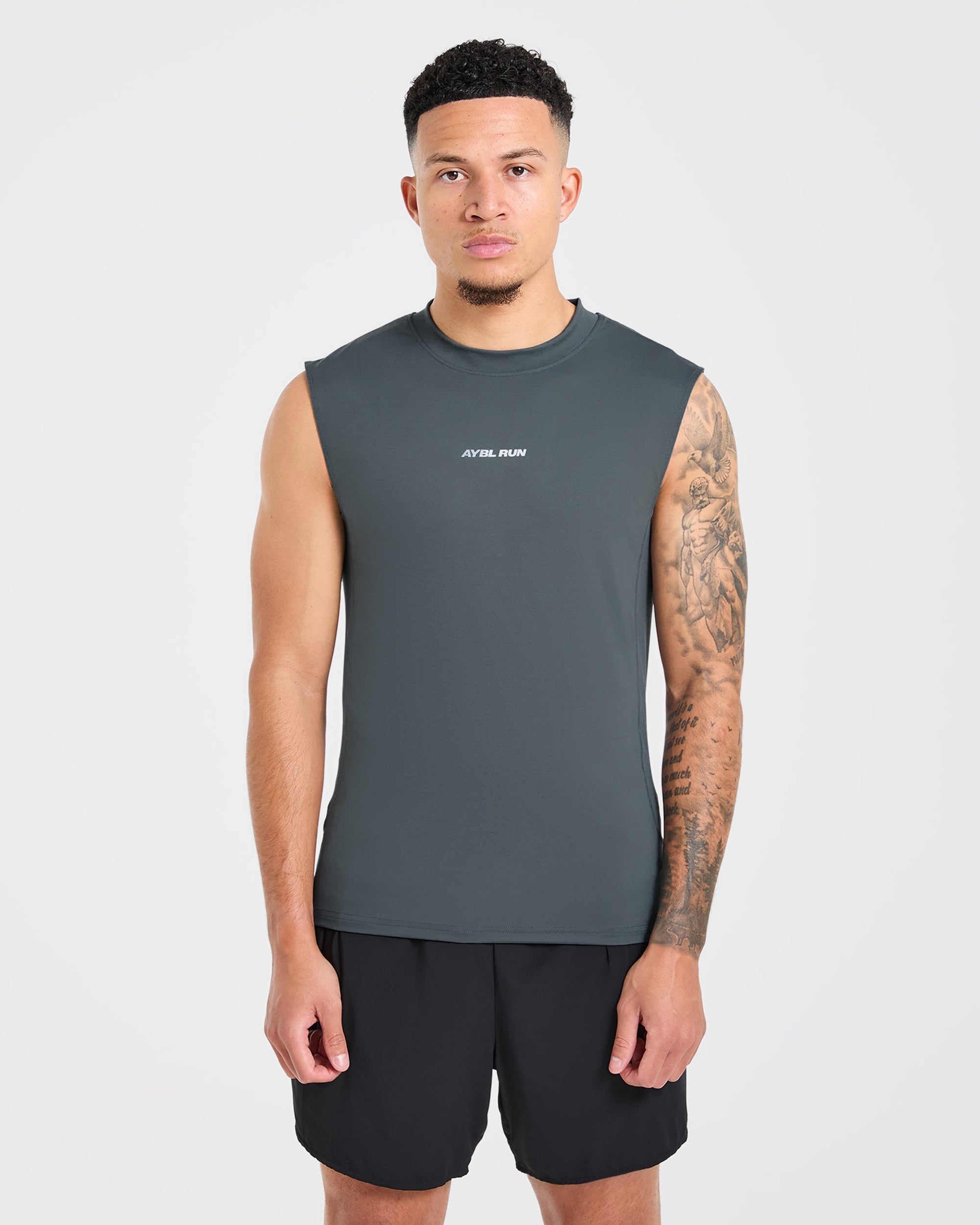 Run Slim Tank - Slate Blau
