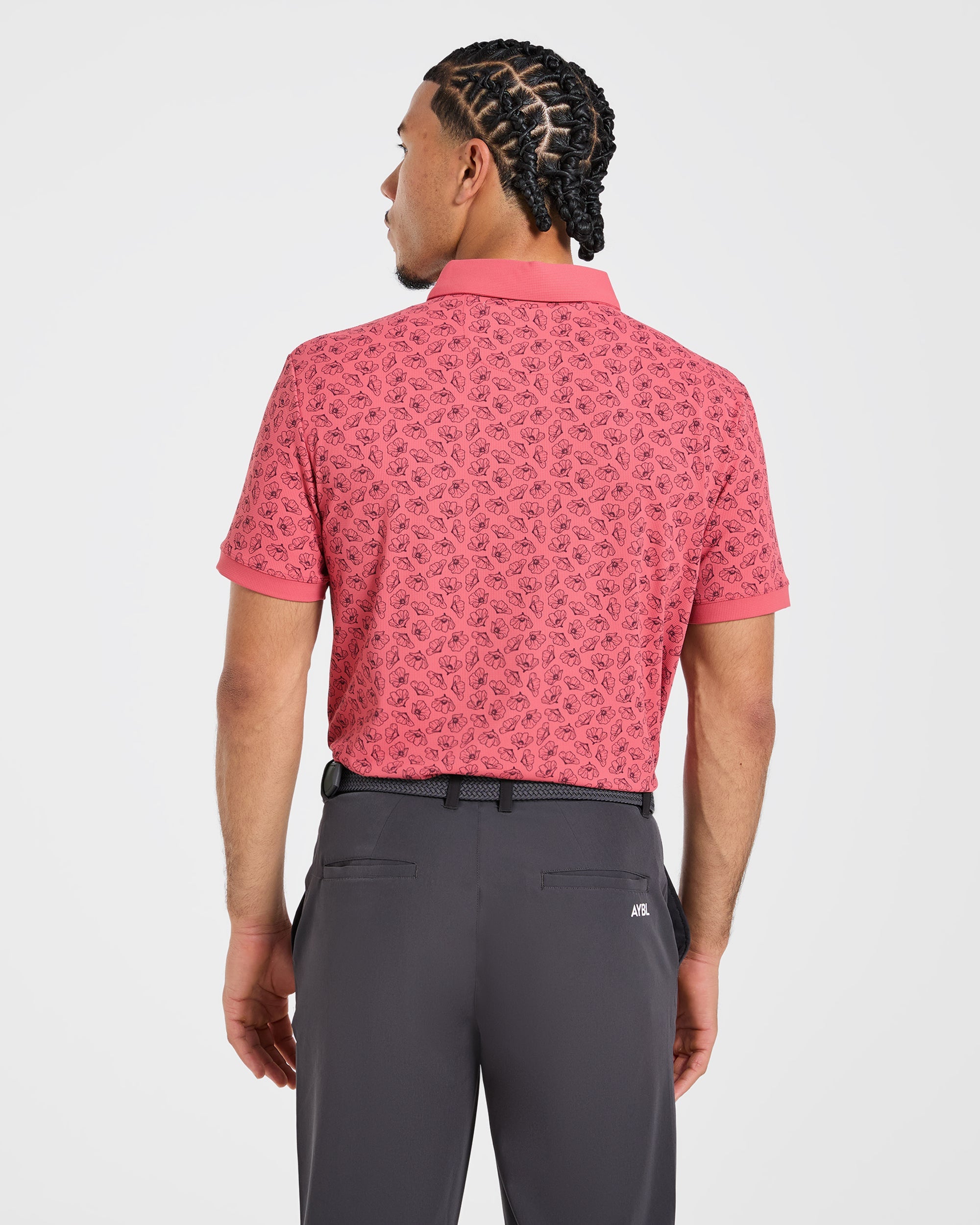 Precision Camellias Polo - Rot