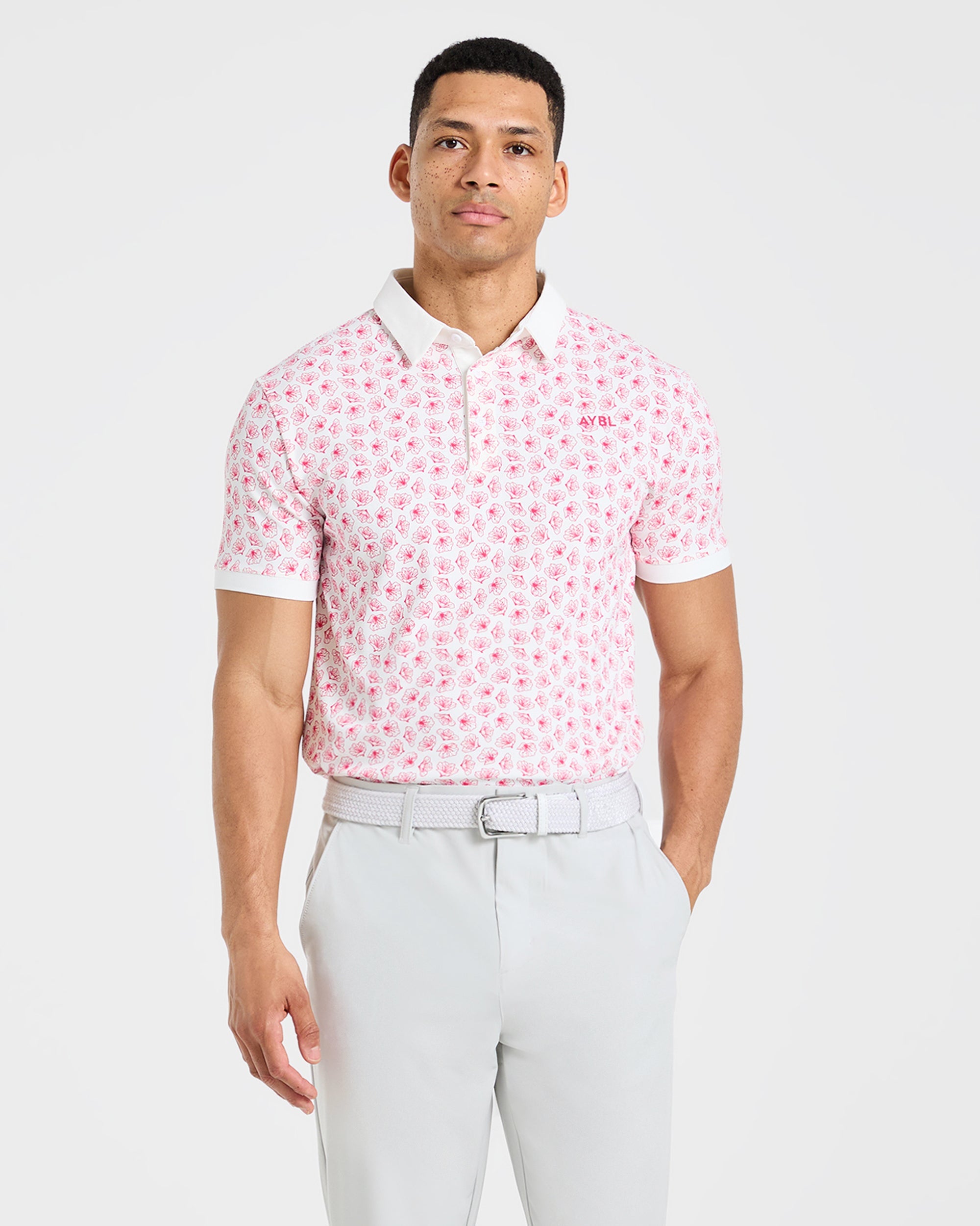 Precision Azalea Polo - Weiß/Azalea Rosa
