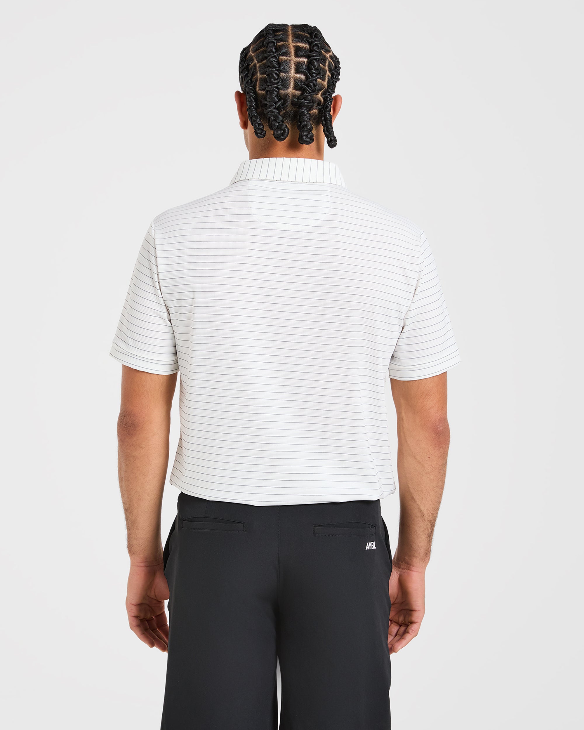 Classic Stripe Polo - Weiß