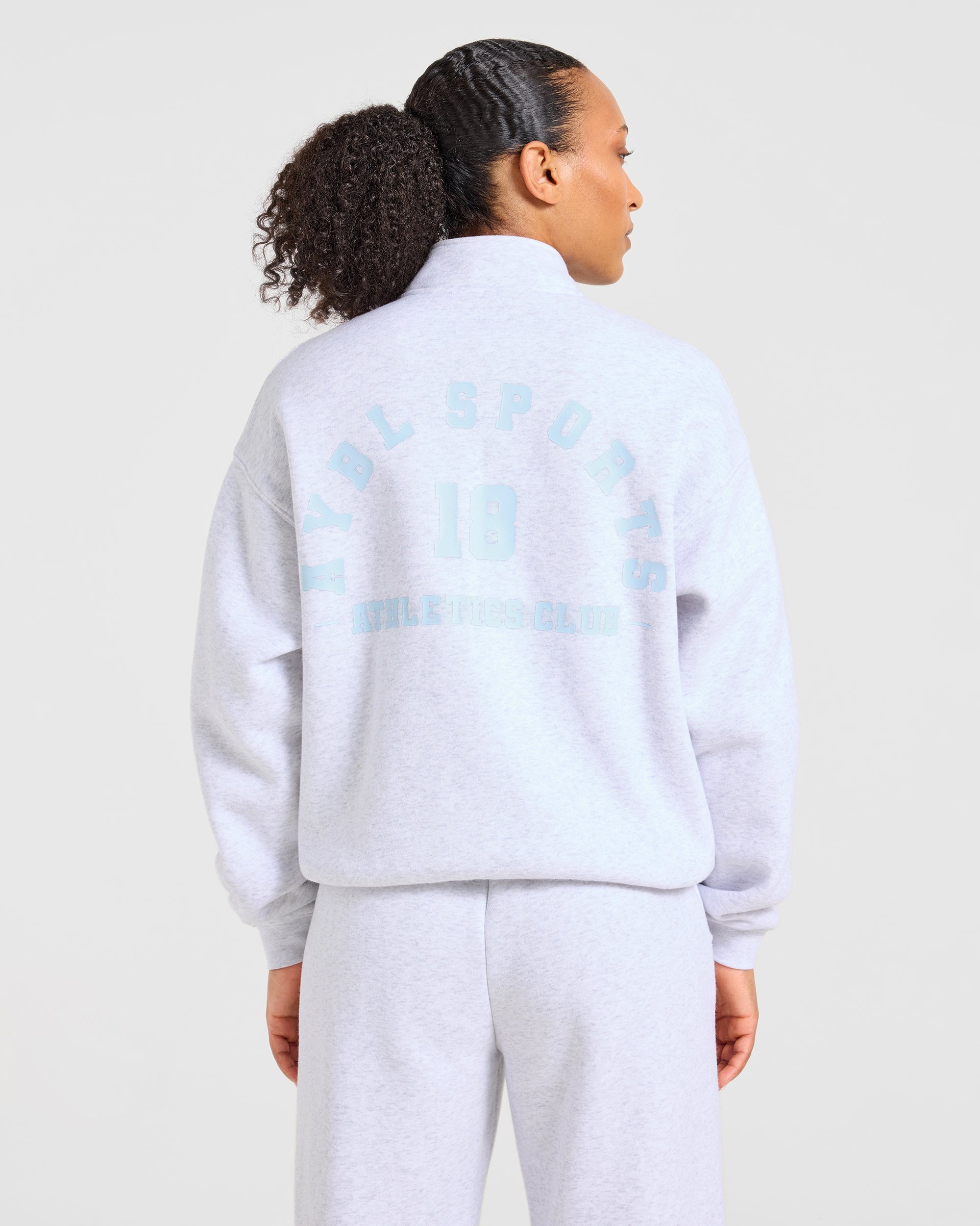 AYBL Sports 18 Oversized 1/4 Zip Pullover - Heather Grau